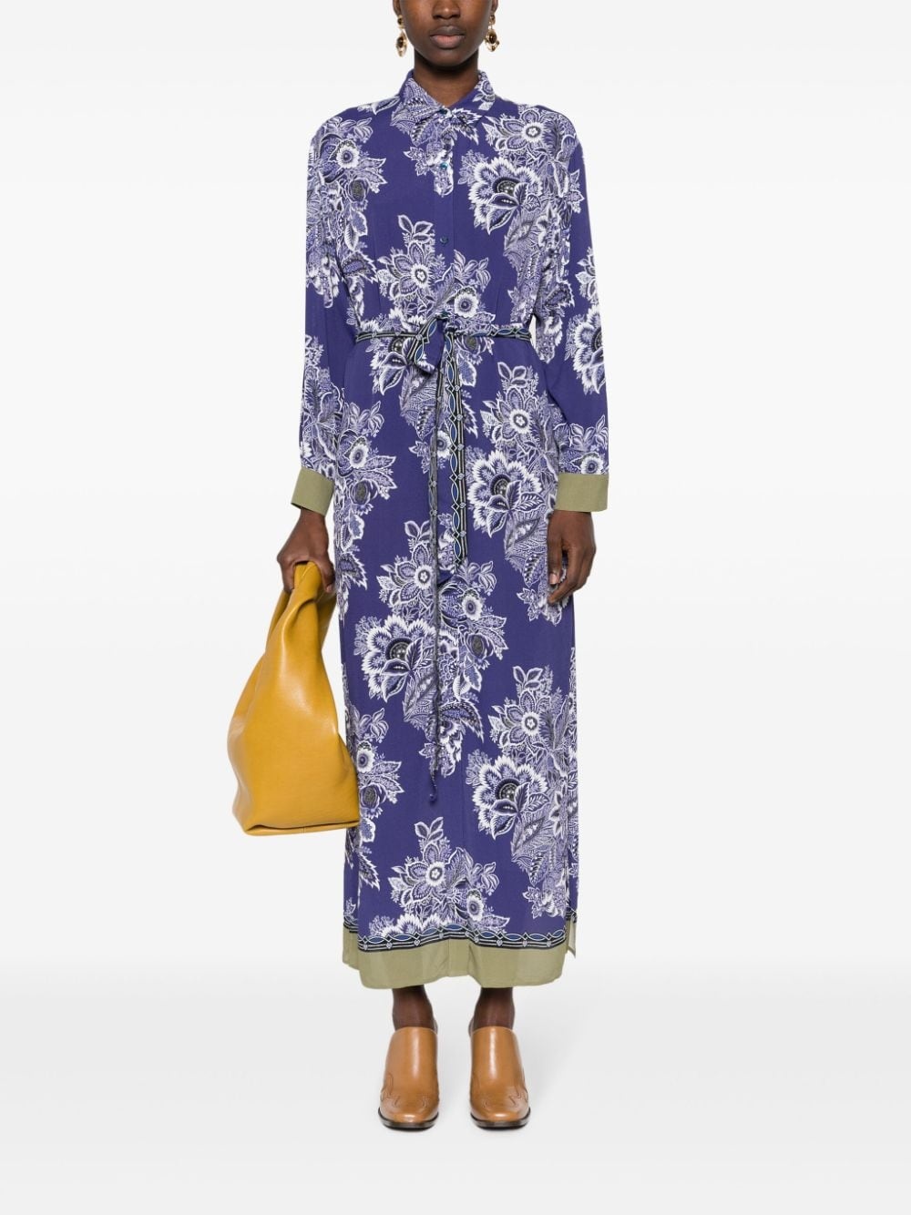 floral-print shirtdress - 2