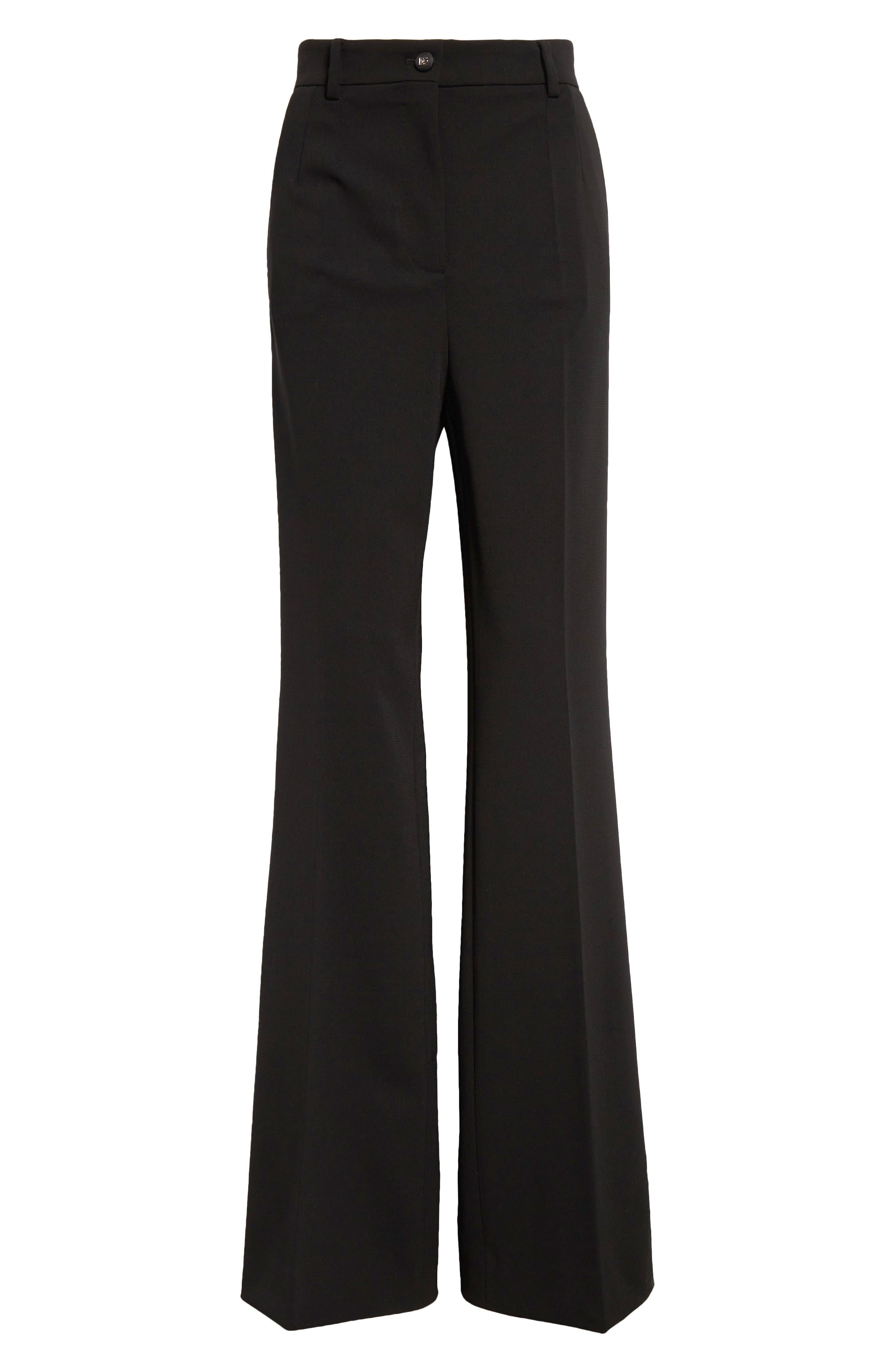 Knit Flare Leg Trousers - 6