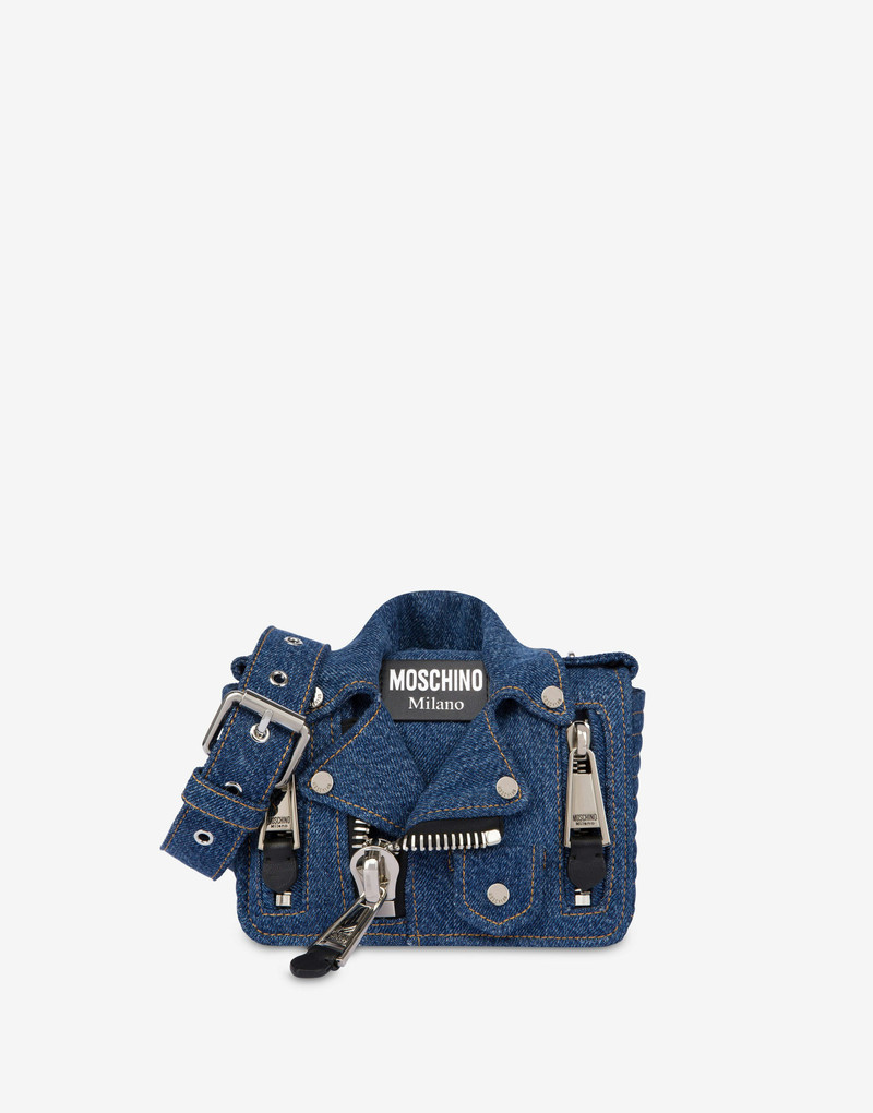 DENIM MOSCHINO BIKER BAG 1