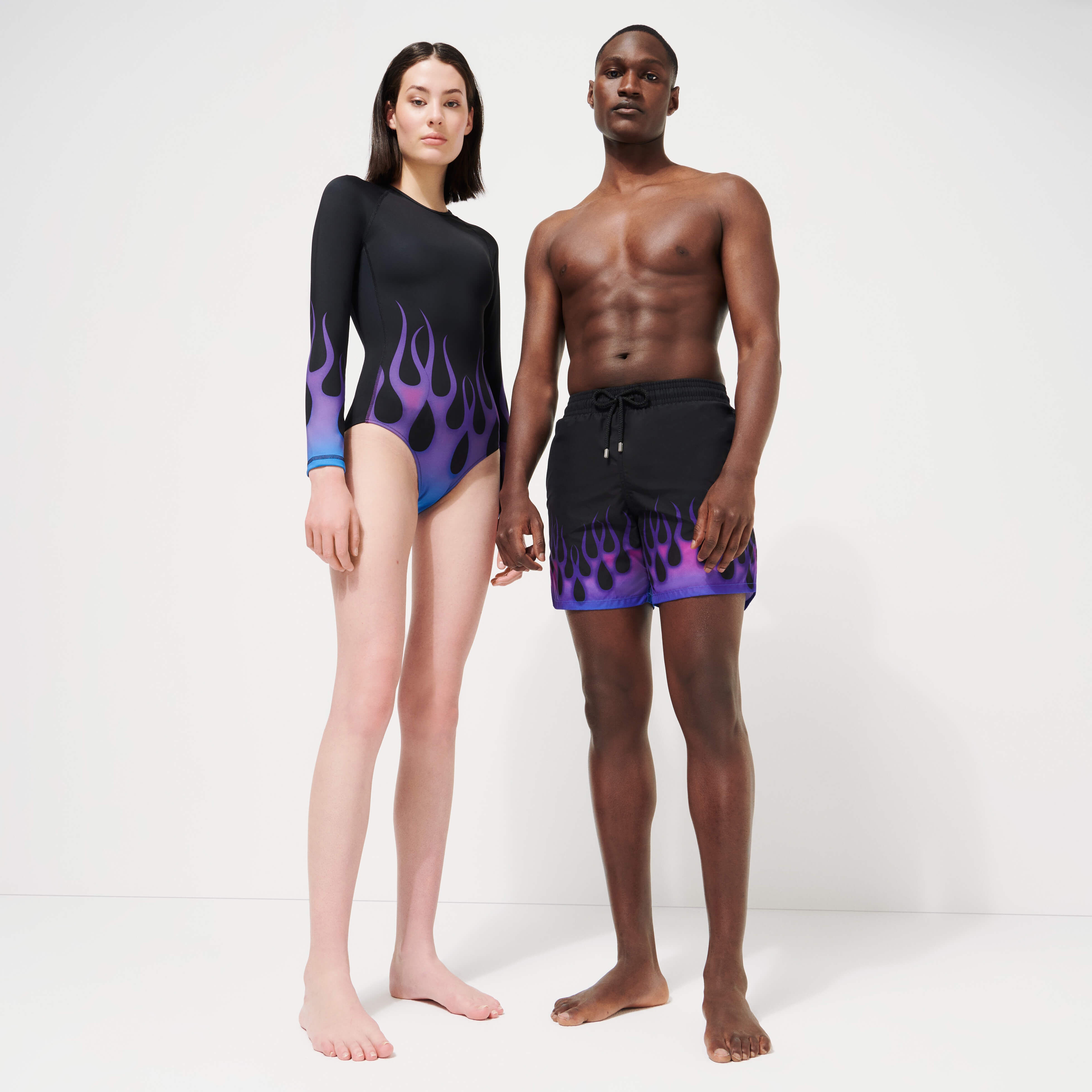 Women Rashguard Long-Sleeves One-piece Swimsuit Hot Rod 360° - Vilebrequin x Sylvie Fleury - 9