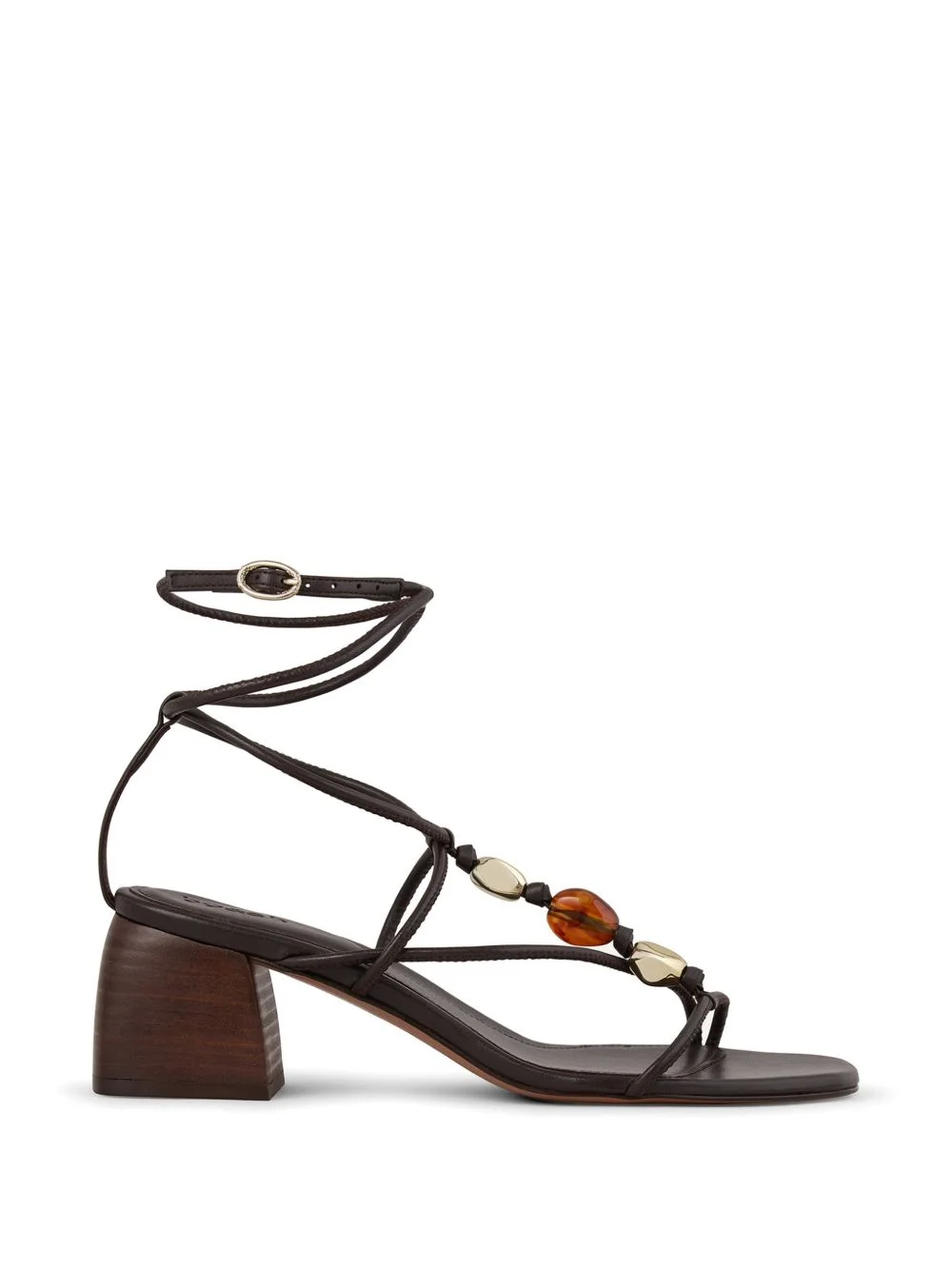 Caya beaded ankle-tie sandals - 1