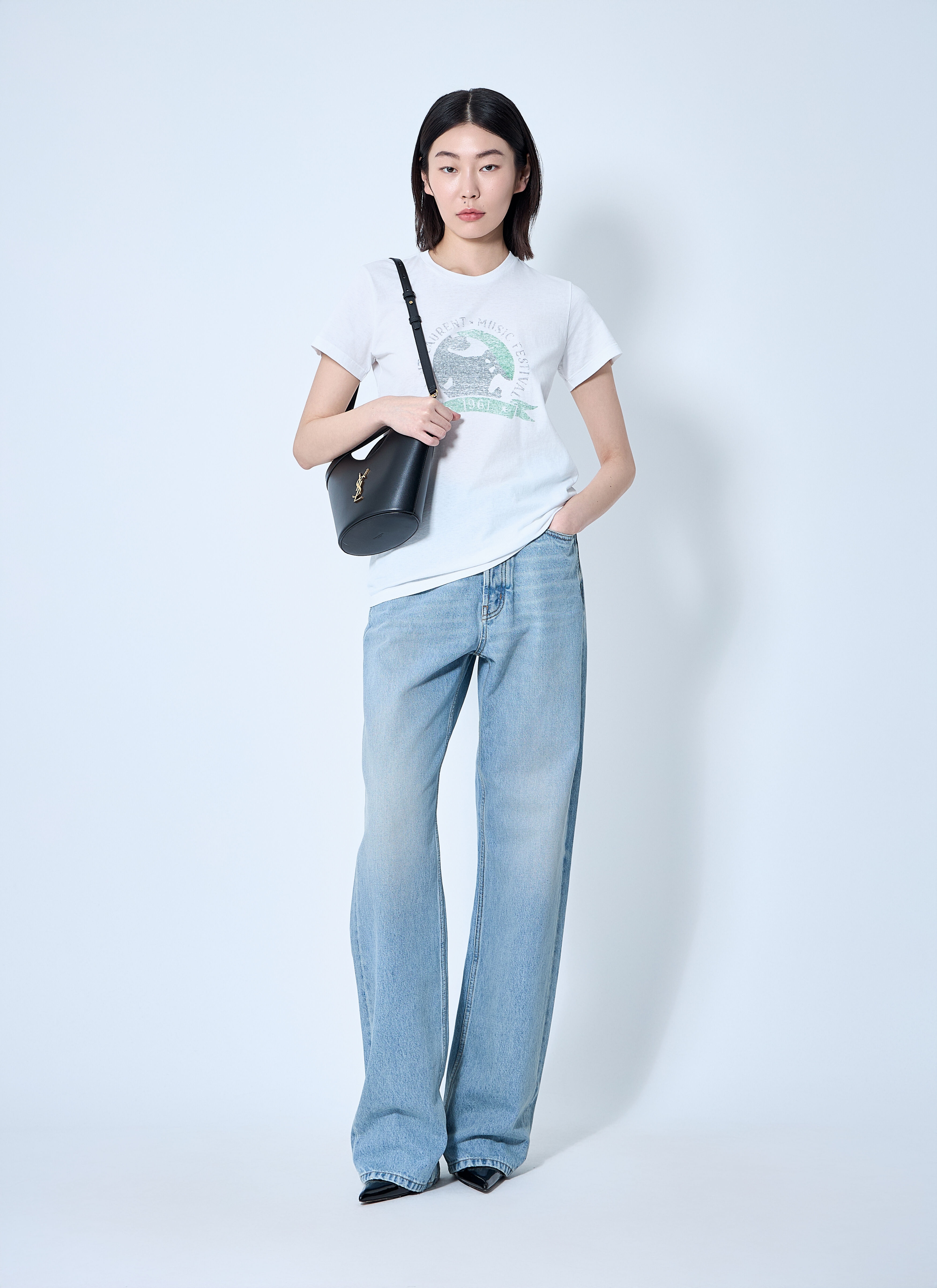 SAINT LAURENT PARIS｜JEANS (823600 Y21KD 4414) SAINT LAURENT V-Waist Jeans | lncc | REVERSIBLE