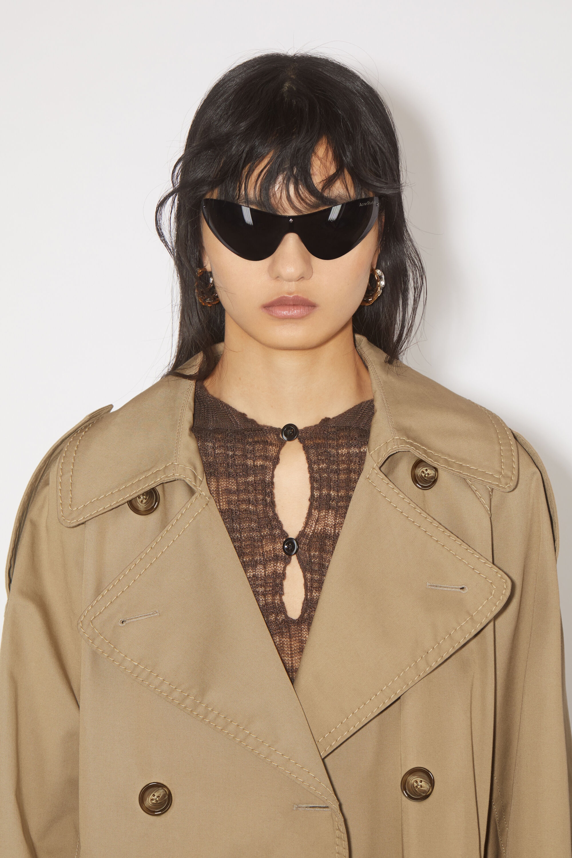 Double-breasted trench coat - Cold beige - 6