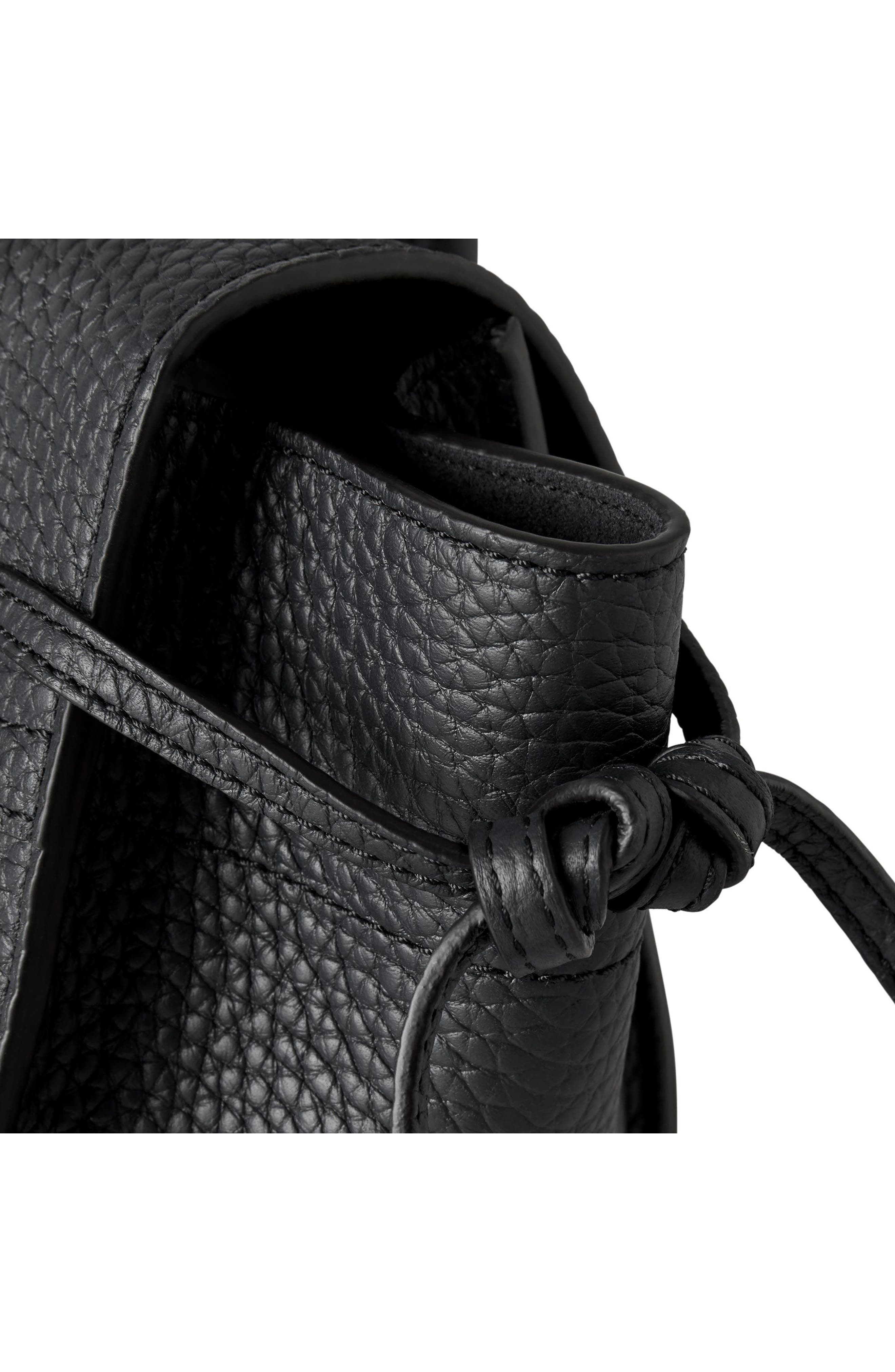 Mulberry Mini Soft Bayswater Grained Leather Satchel in Black at Nordstrom - 6