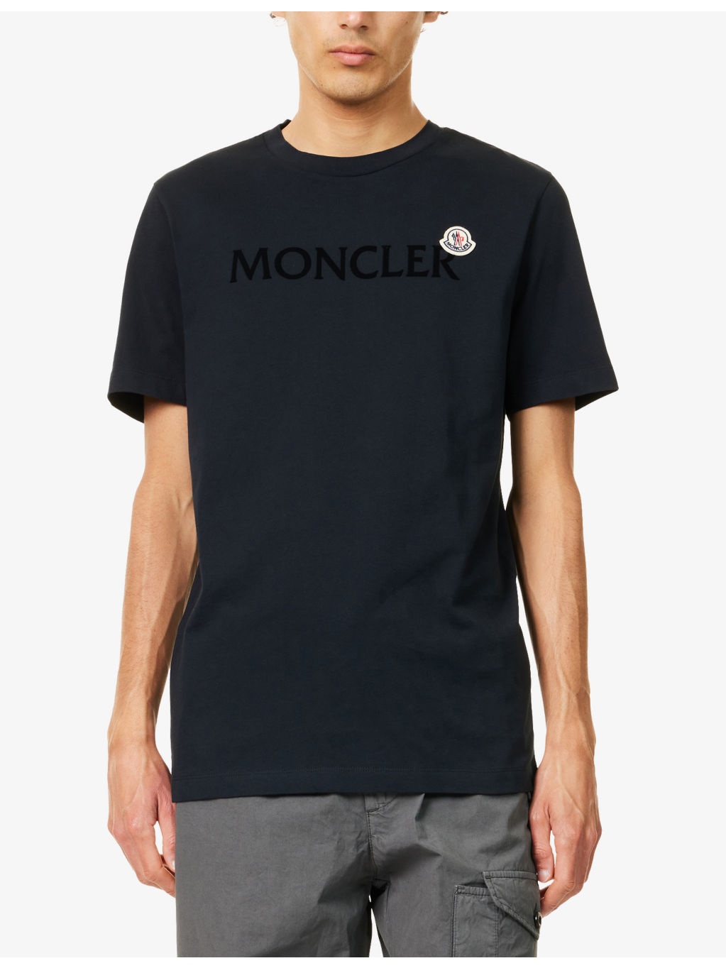 Flocked-Logo Badge Short-Sleeve Cotton-Jersey T-Shirt - 3