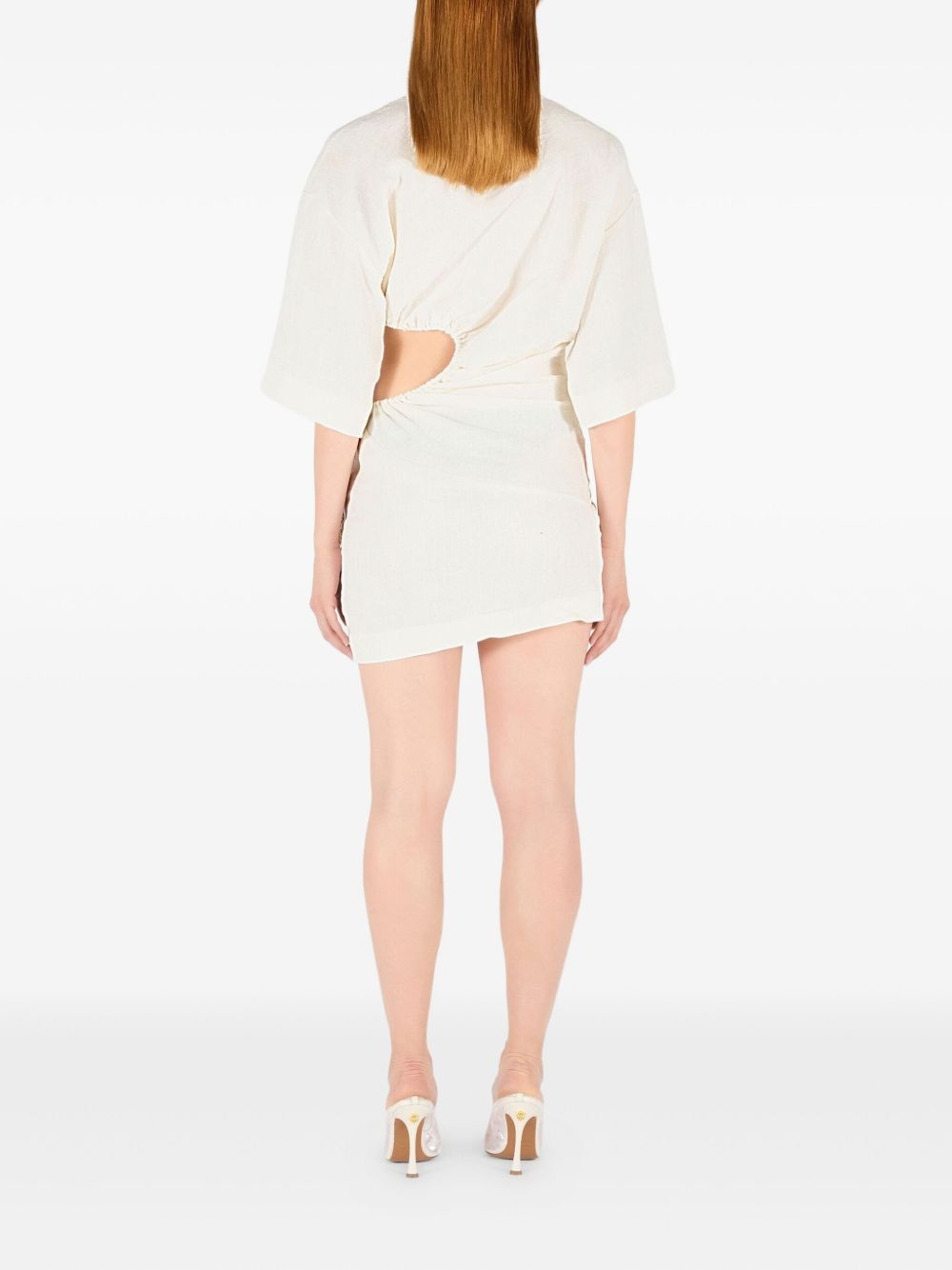linen mini dress - 4