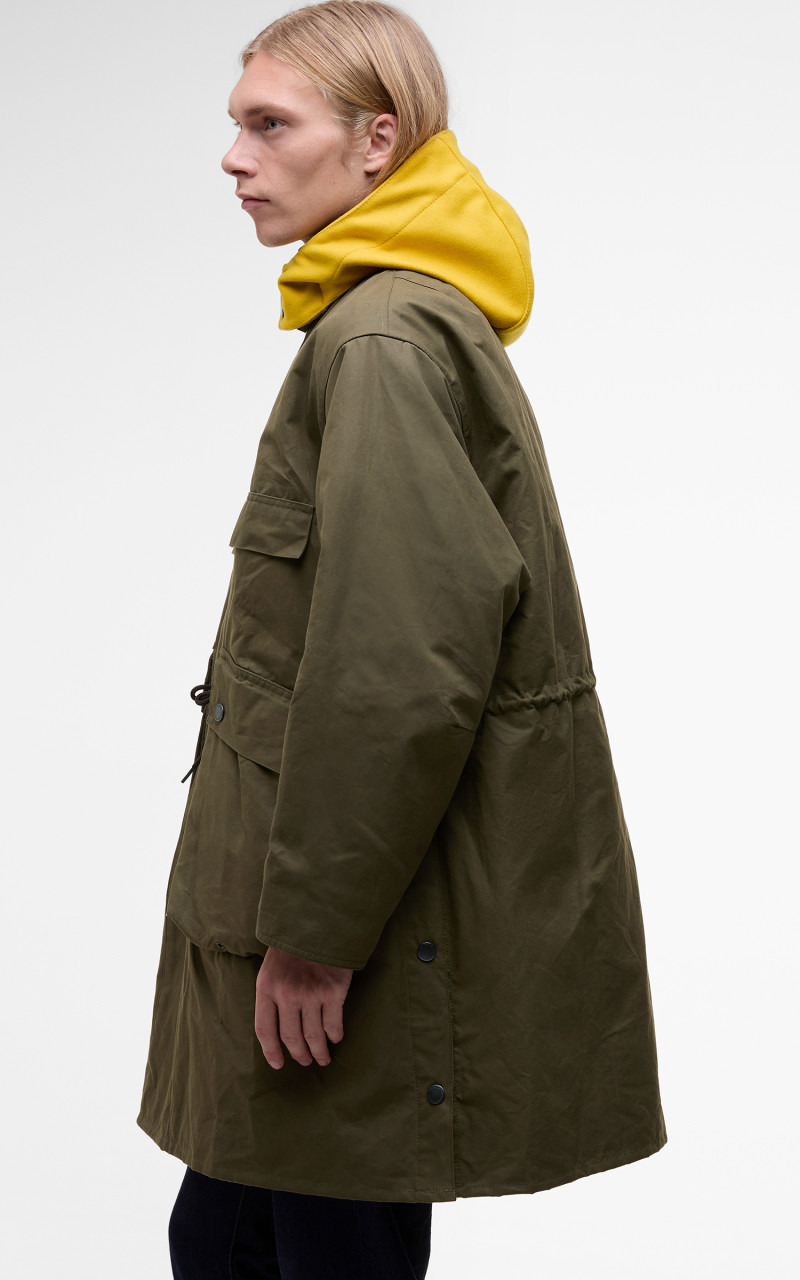 X KAPTAIN SUNSHINE BEDALE FIELD COAT KHAKI BROWN - 3