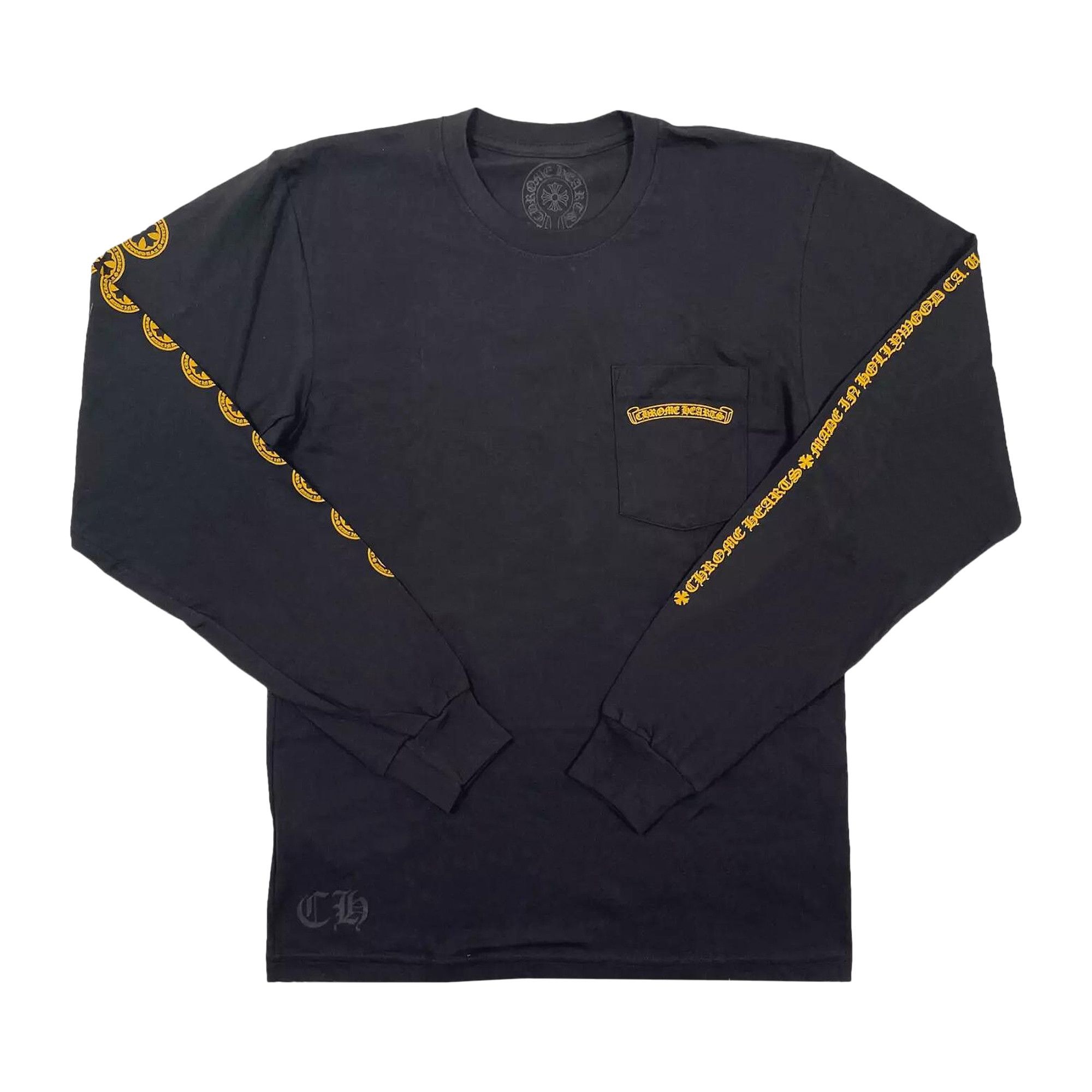 Chrome Hearts Cross Long-Sleeve 'Black/Yellow' - 1