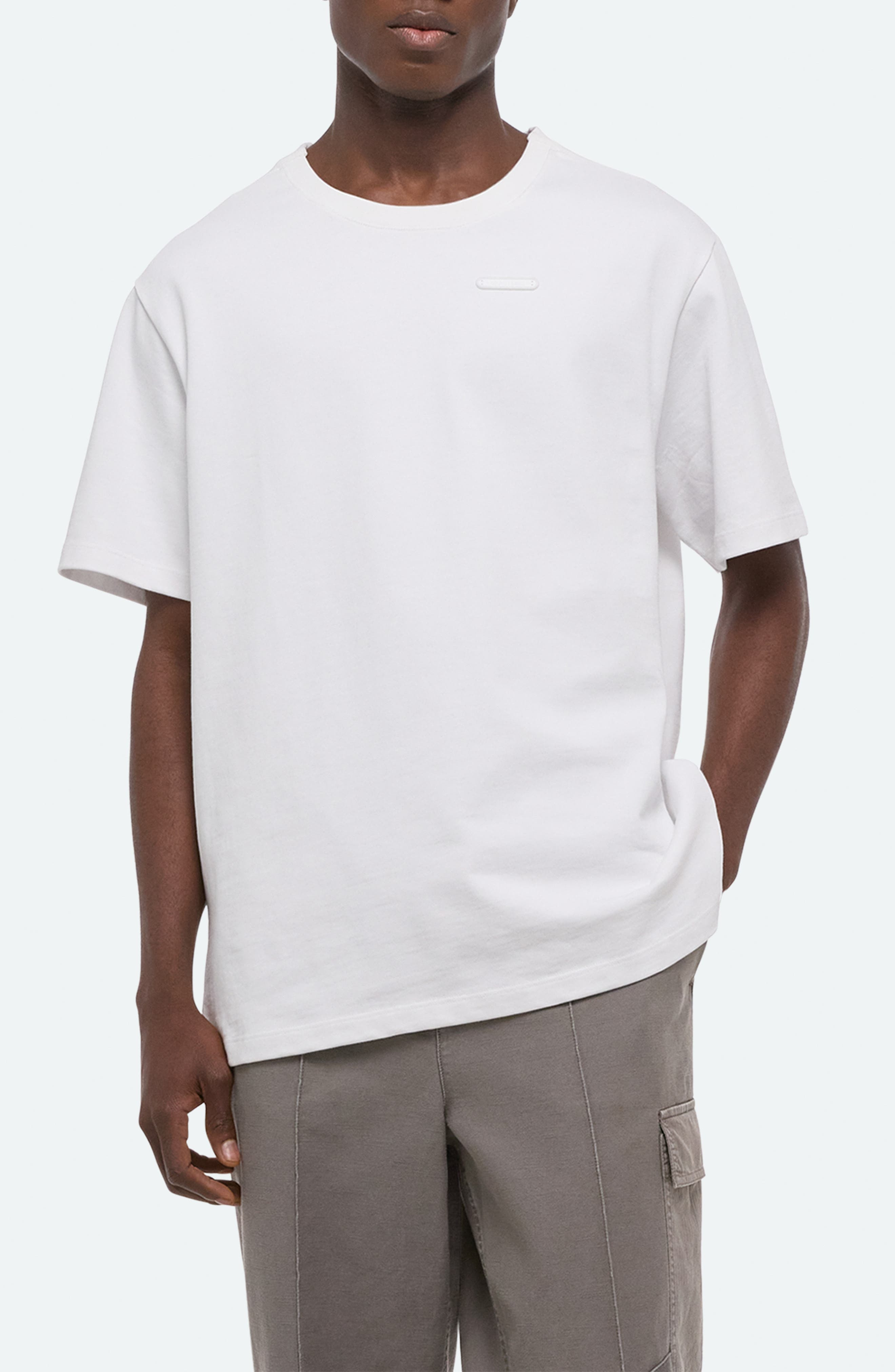 Helmut Lang Classic Washed Cotton Jersey T-Shirt in Optic White at Nordstrom - 1
