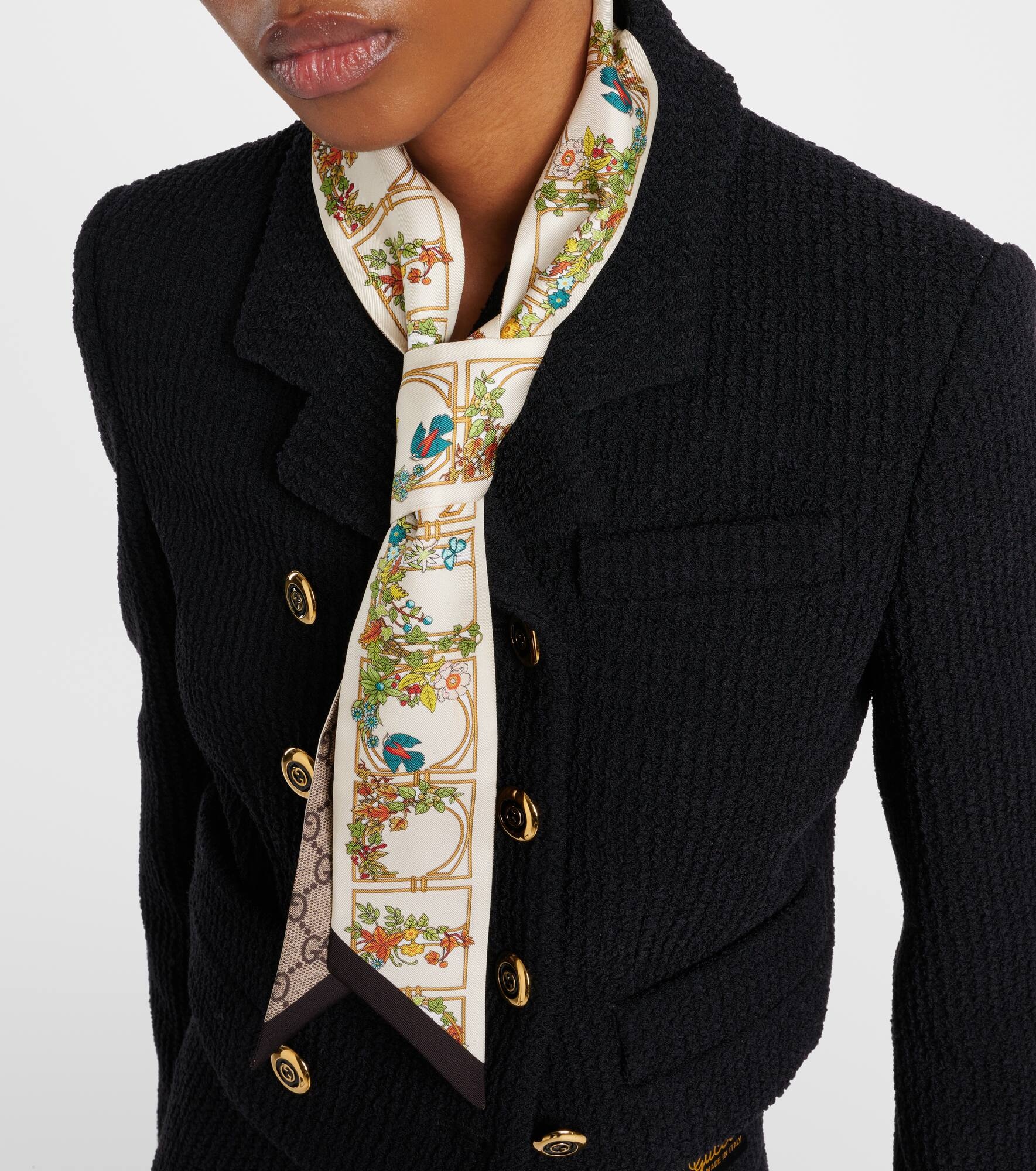 Printed silk twill scarf - 2