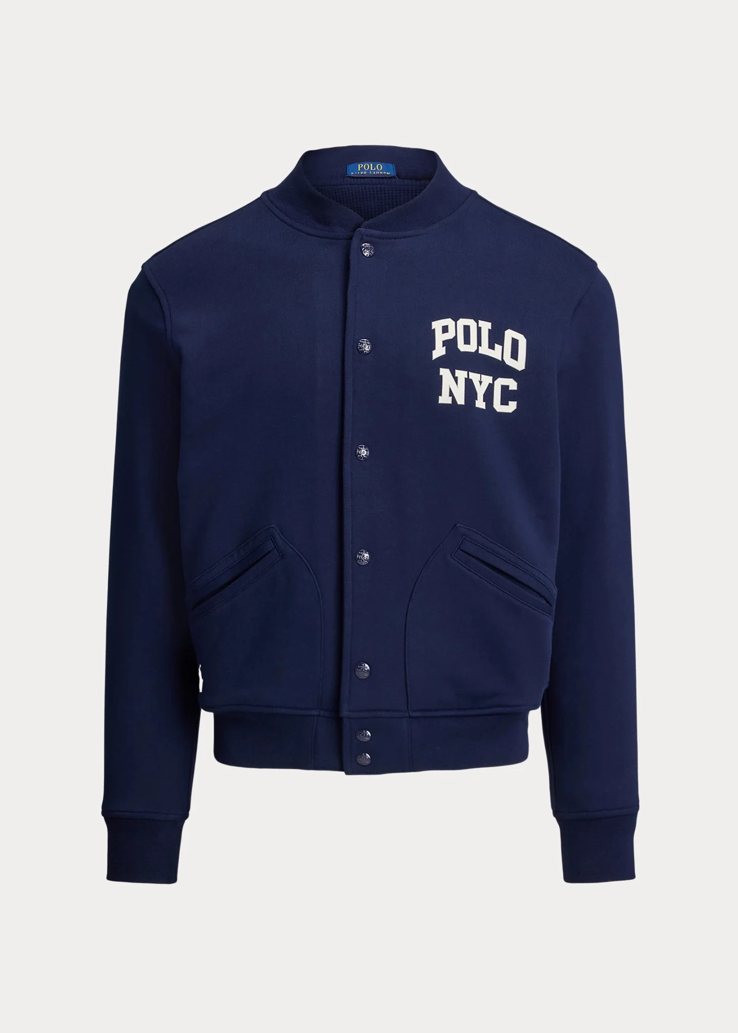 Logo Fleece Baseball Jacket - 1