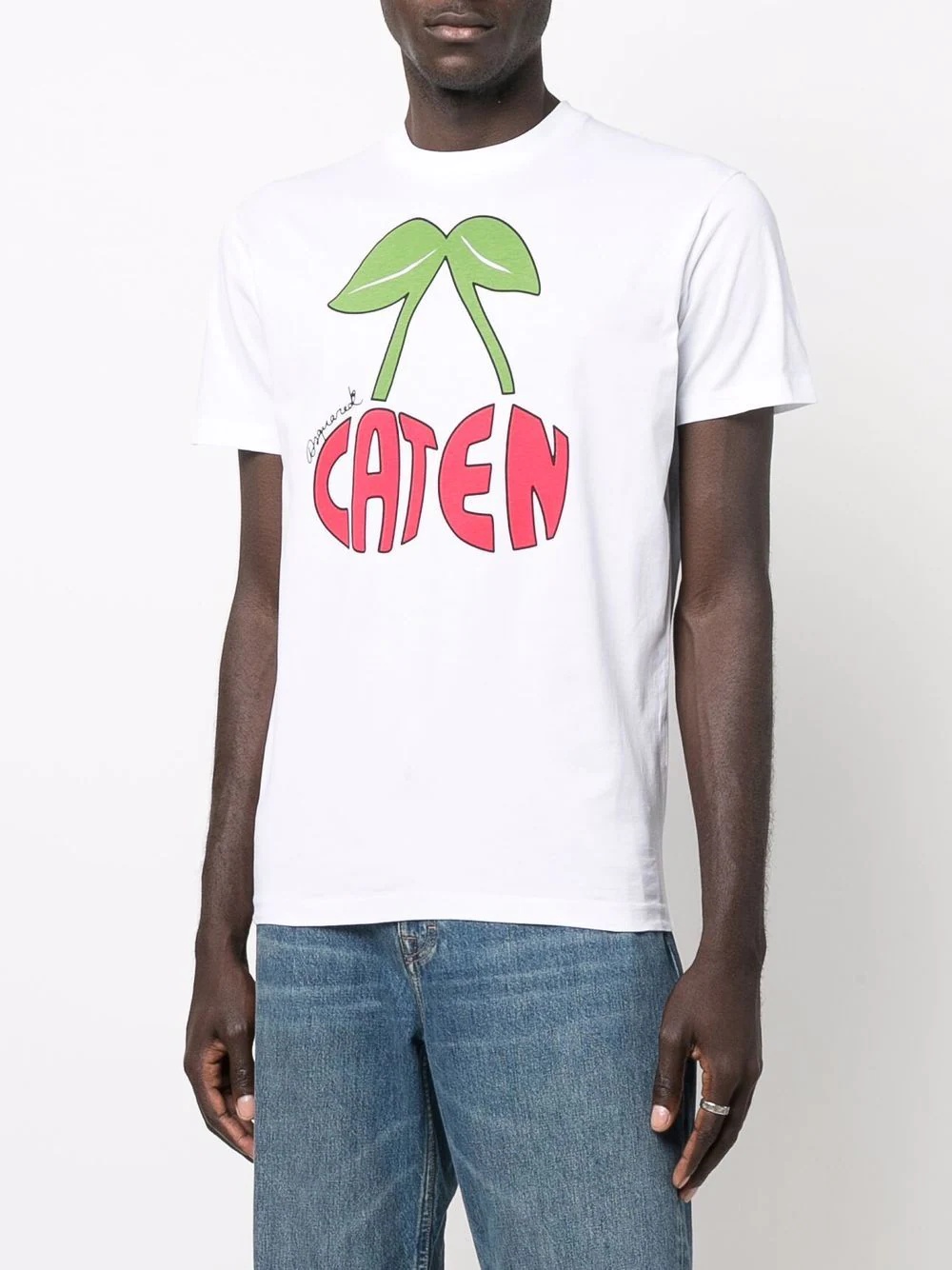 Caten cherry print T-shirt - 2