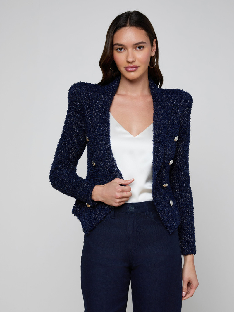 L'AGENCE Bethany Knit Blazer outlook