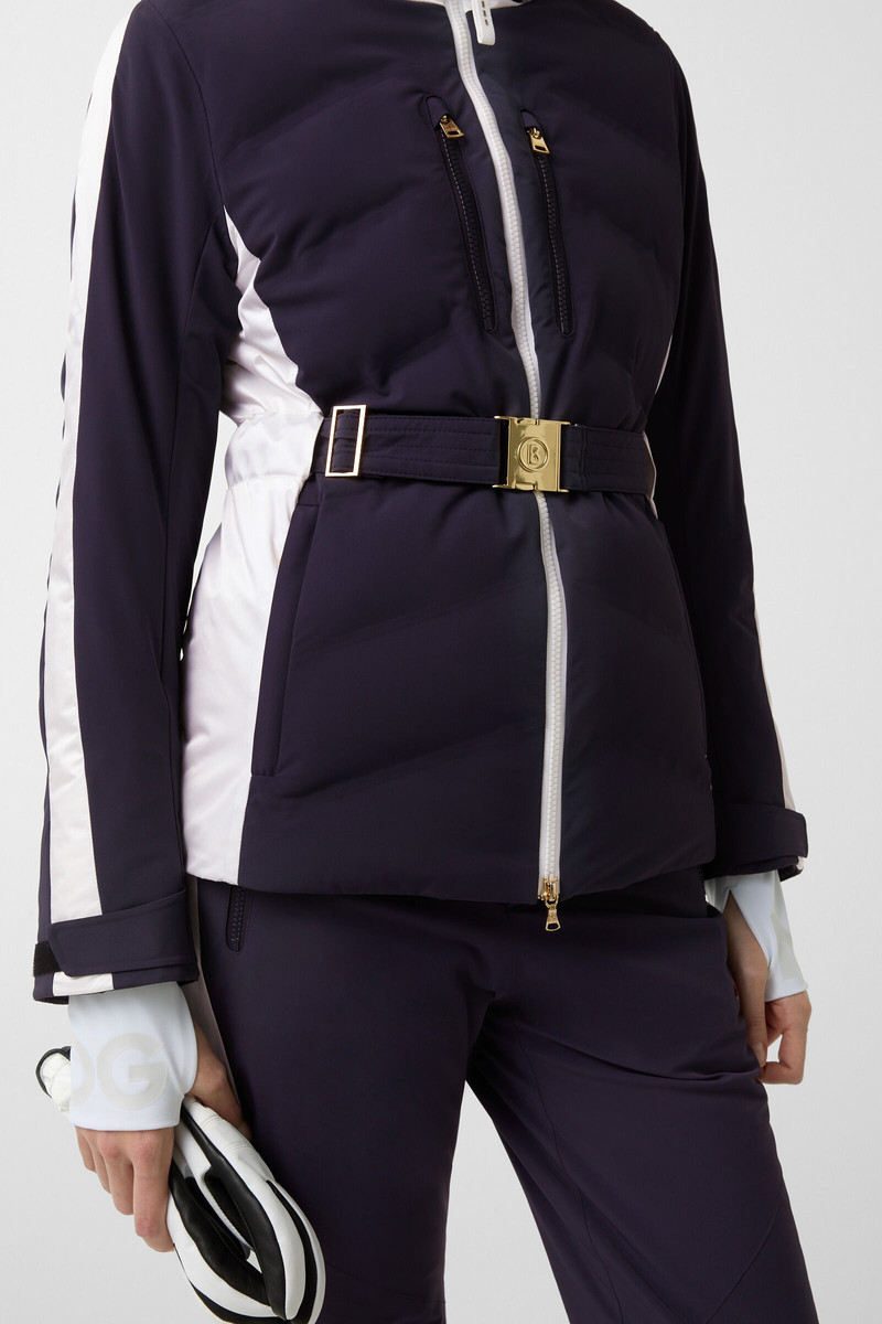 Kira quilted jacket in Navy blue/white 7
