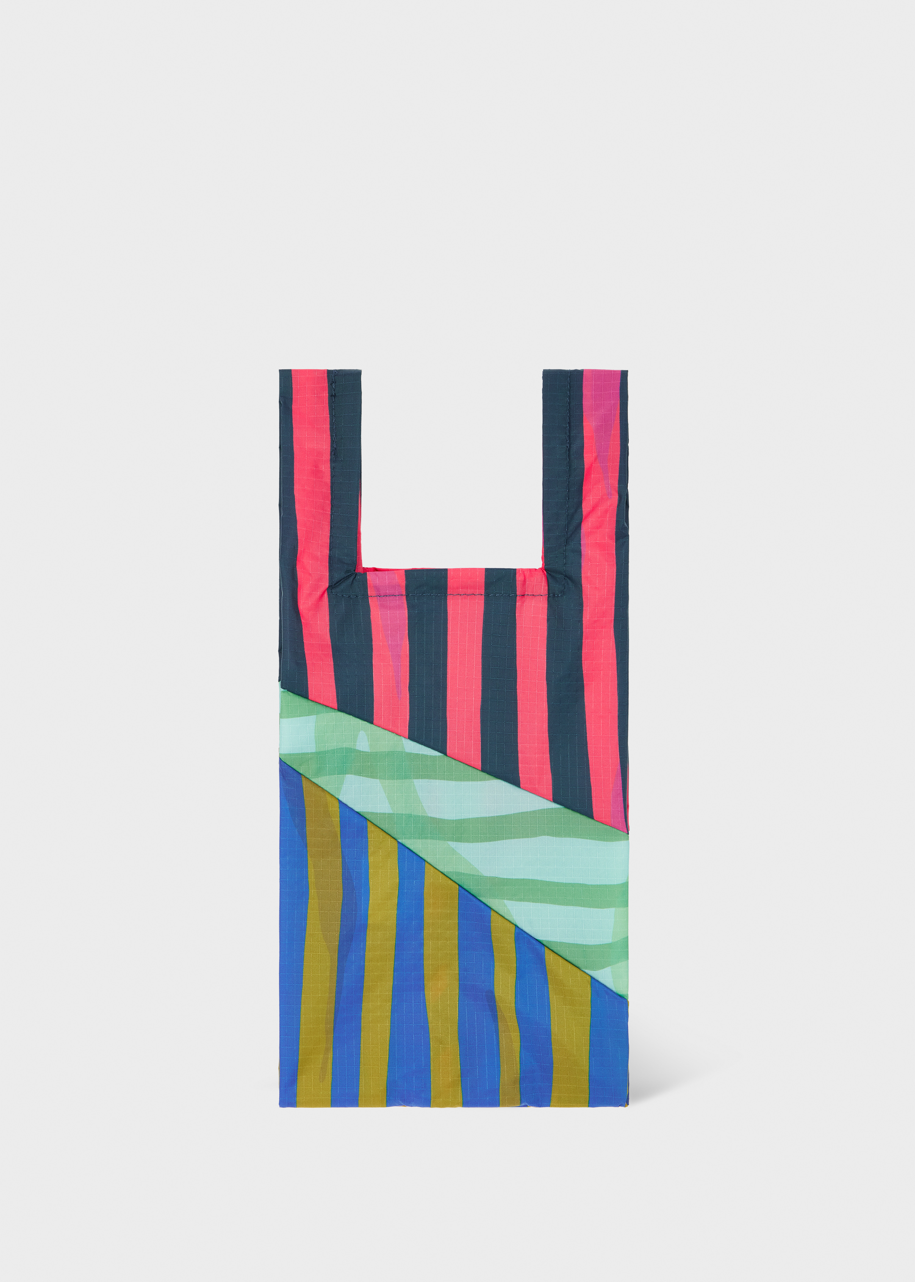 Susan Bijl x Paul Smith - Pink Mixed-Stripe 'The New Shopping Bag' Small - 5