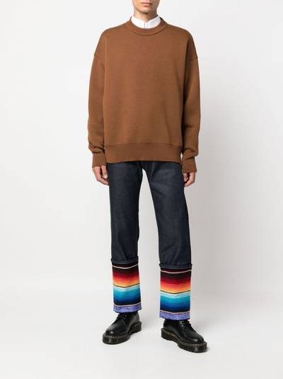 Junya Watanabe MAN stripe-detail straight-leg jeans outlook