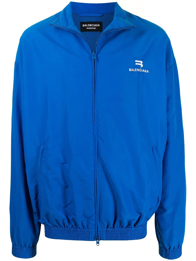 embroidered logo track jacket - 1