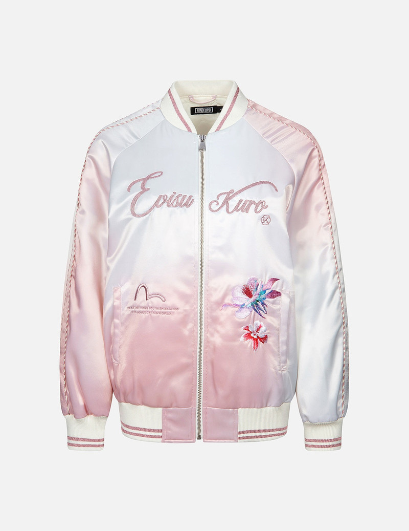EVISU Floral Kamon Embroidery Oversized Souvenir Jacket outlook