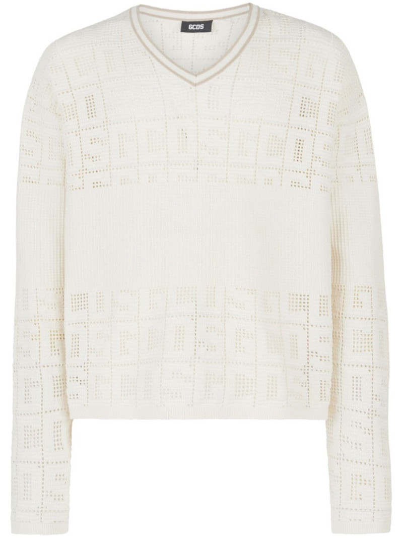 monogram-macramÃ© jumper 1