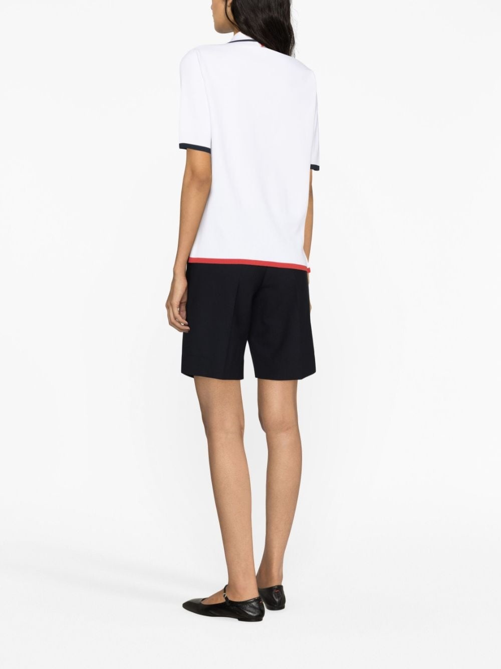 rib-stitch boxy polo shirt - 3