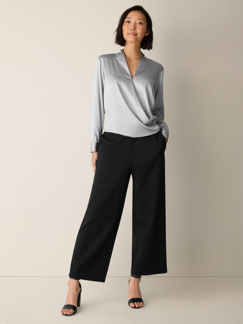 EILEEN FISHER Washable Flex Ponte Wide-Leg Pant outlook