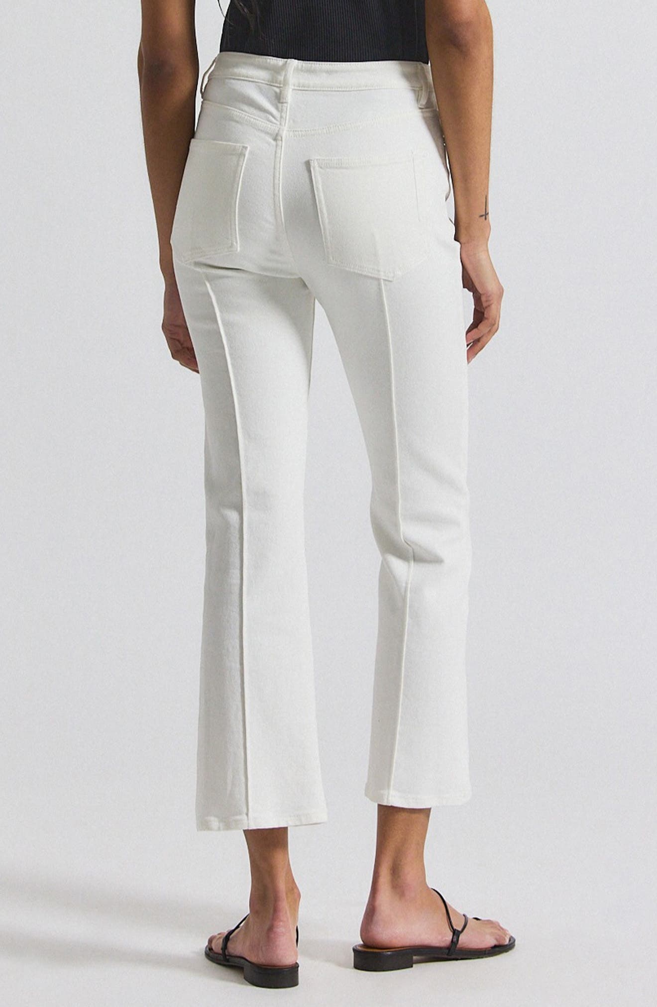 Derek Lam 10 Crosby Perce Pintuck Pleat Comfort Stretch Crop Jeans in Blanc De Blanc at Nordstrom - 2