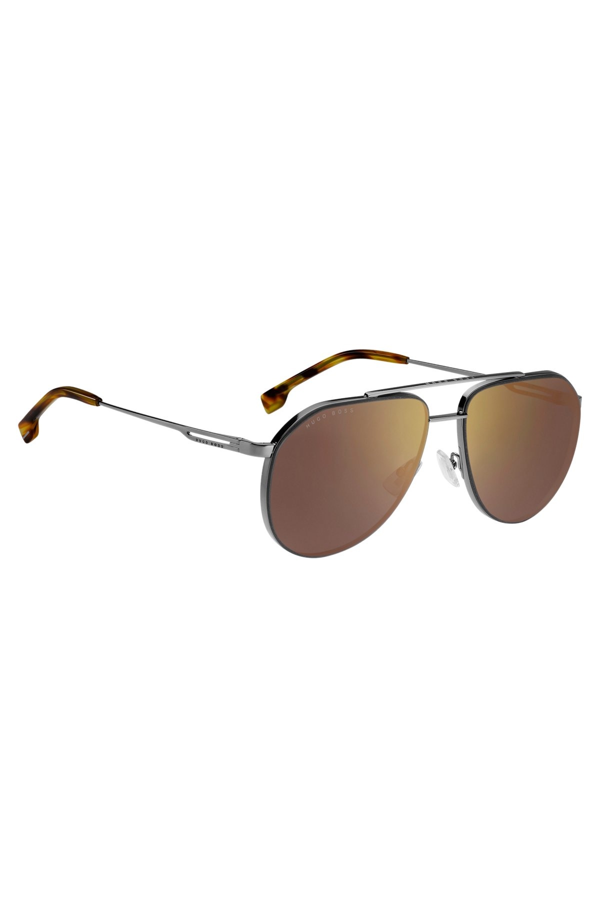 FORK-TEMPLE SUNGLASSES WITH HAVANA END TIPS - 4