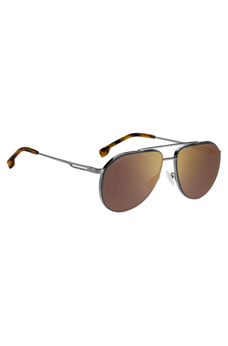 FORK-TEMPLE SUNGLASSES WITH HAVANA END TIPS 4