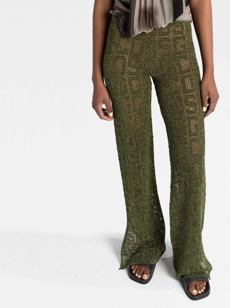 logo-print high waist trousers - 5