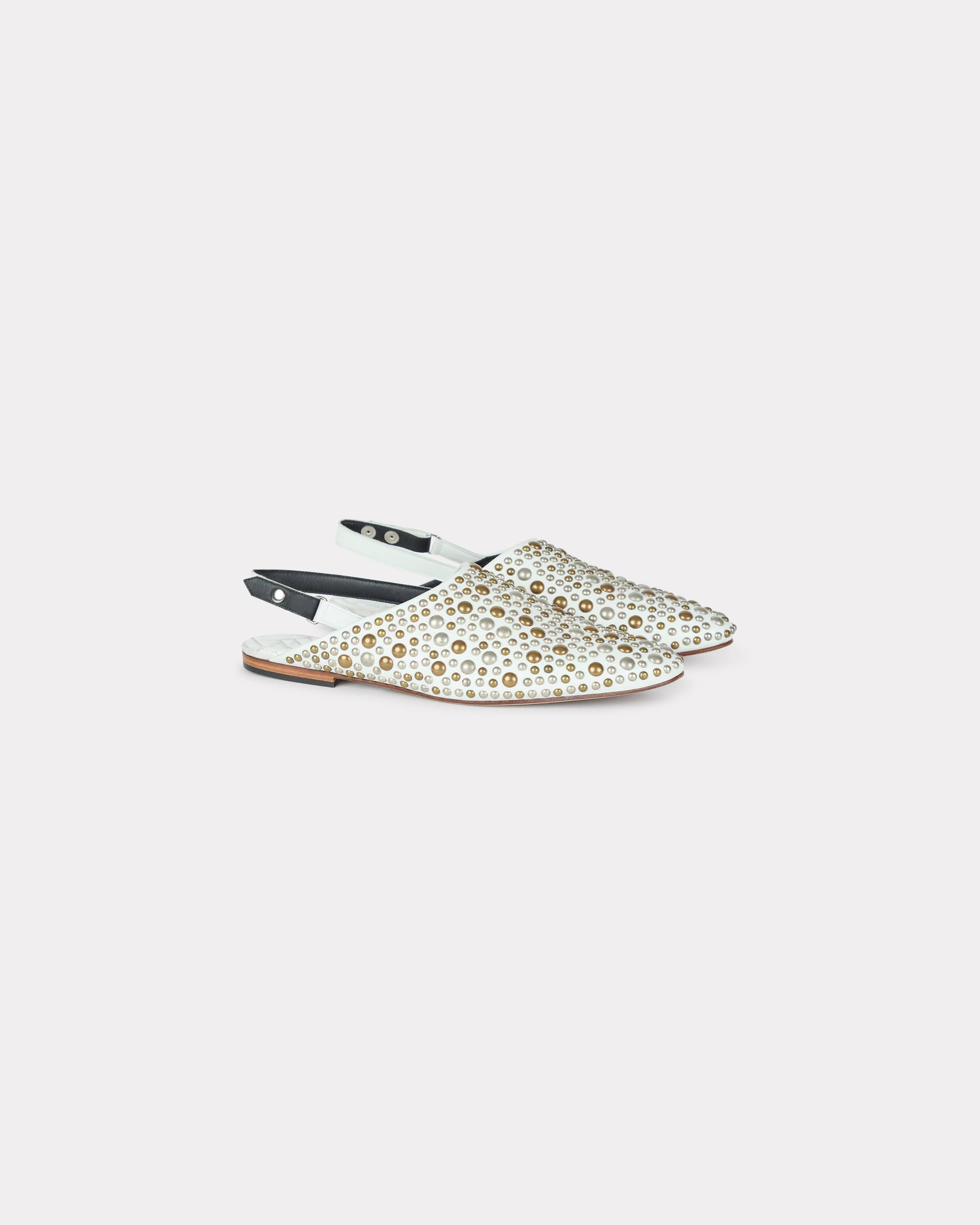 'KENZO-K@LI' mules in leather with studs - 3