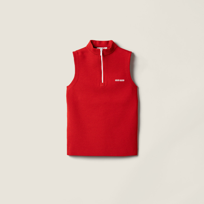 Wool half-zipper sweater 1