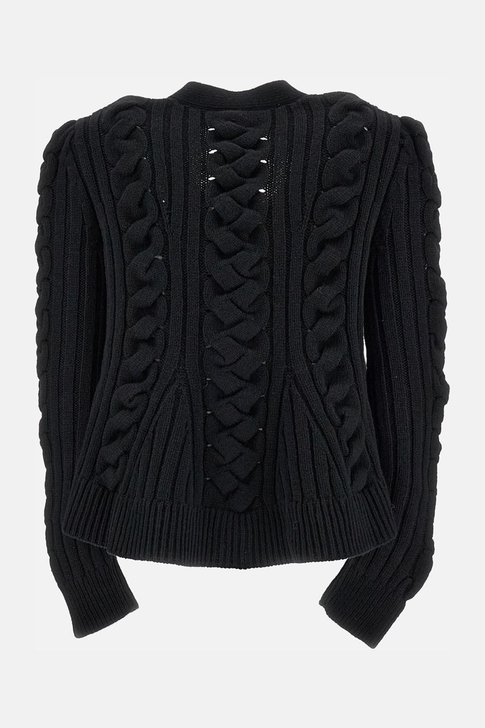 CARDIGAN 'PEPLUM' A TRECCE - 2