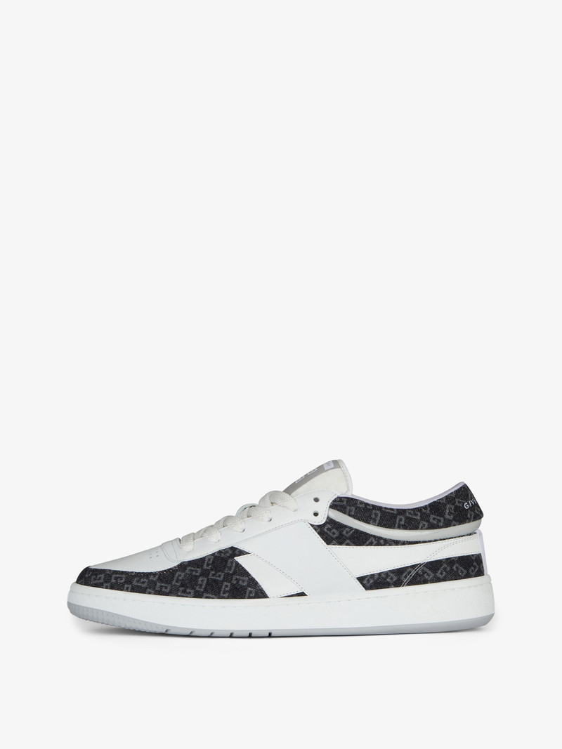 Givenchy G MOVE SNEAKERS IN MIXED LEATHERS AND DENIM MONOGRAM 72 outlook