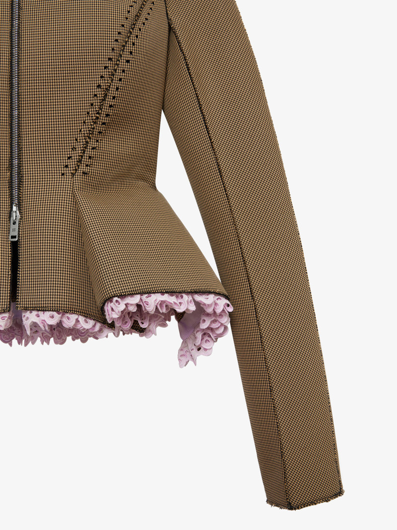 JACKET IN TECHNICAL FIBER WITH BRODERIE ANGLAISE 5