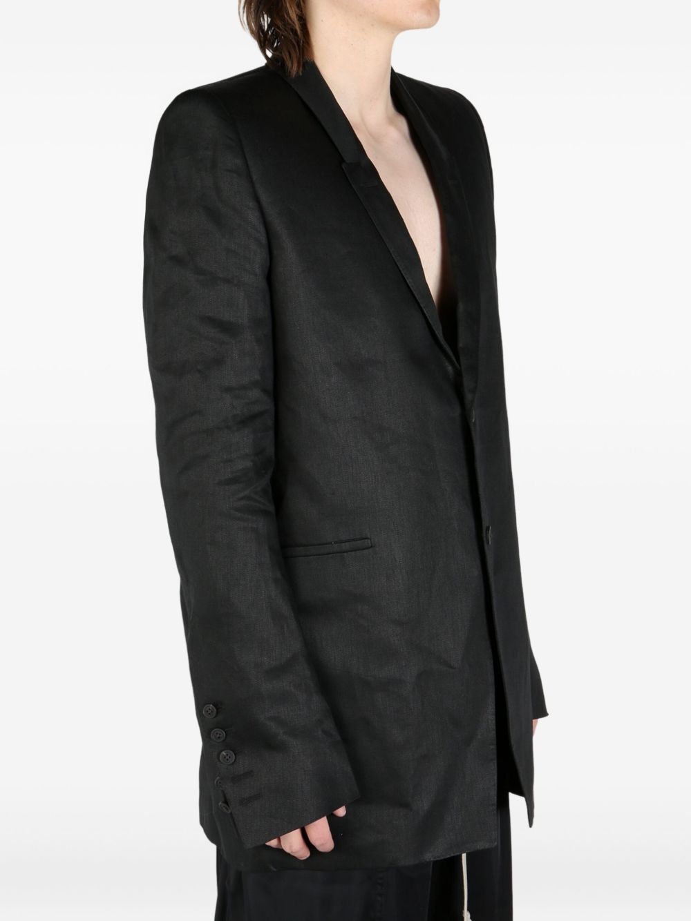 satin-finish blazer - 4
