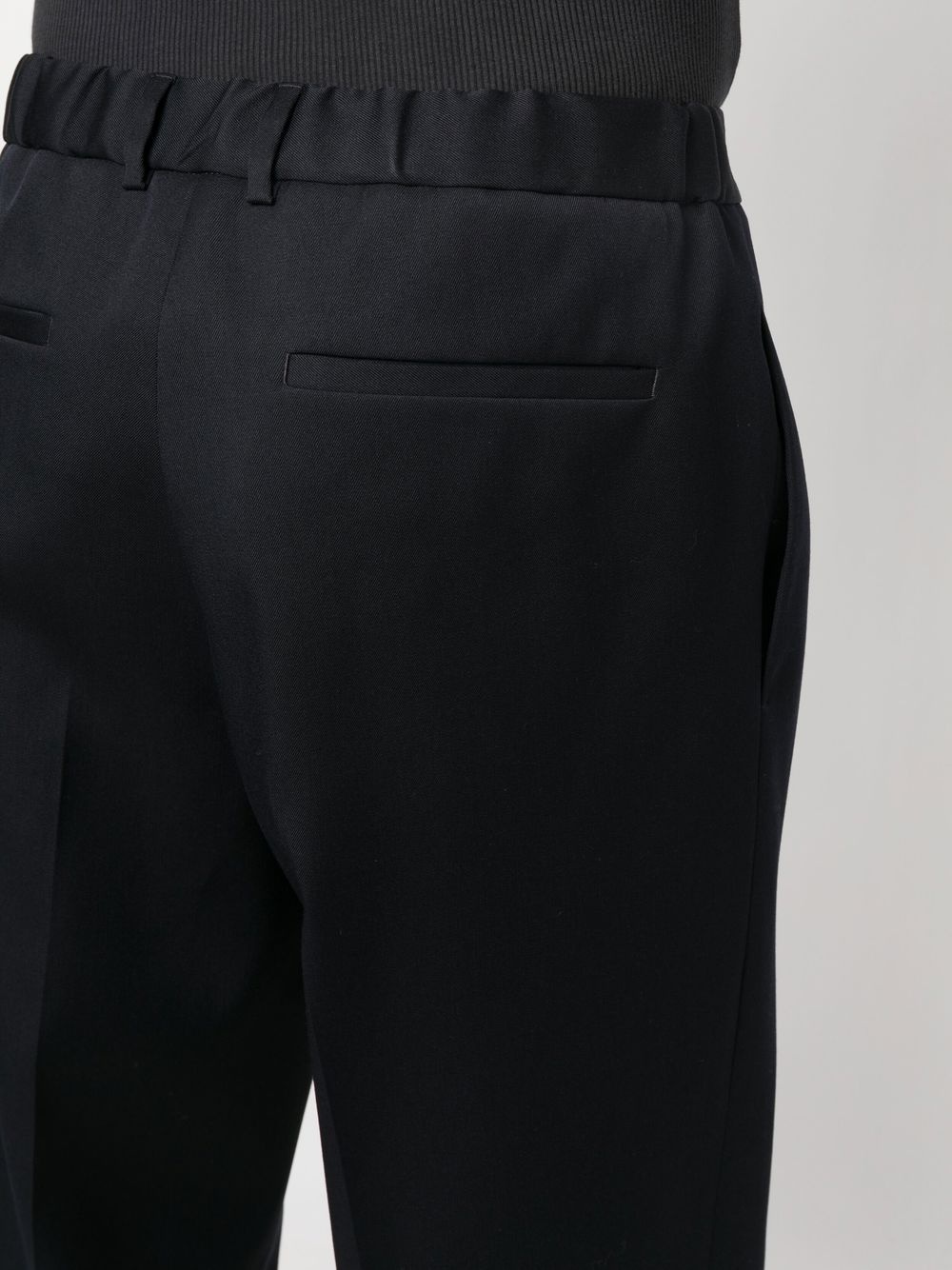 slim-cut elasticated-waistband trousers - 5