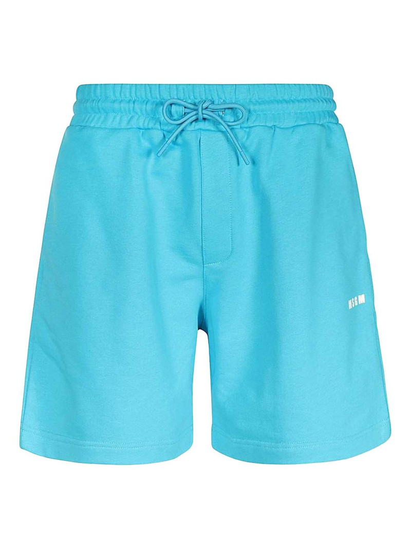 elasticated-waistband cotton shorts 1