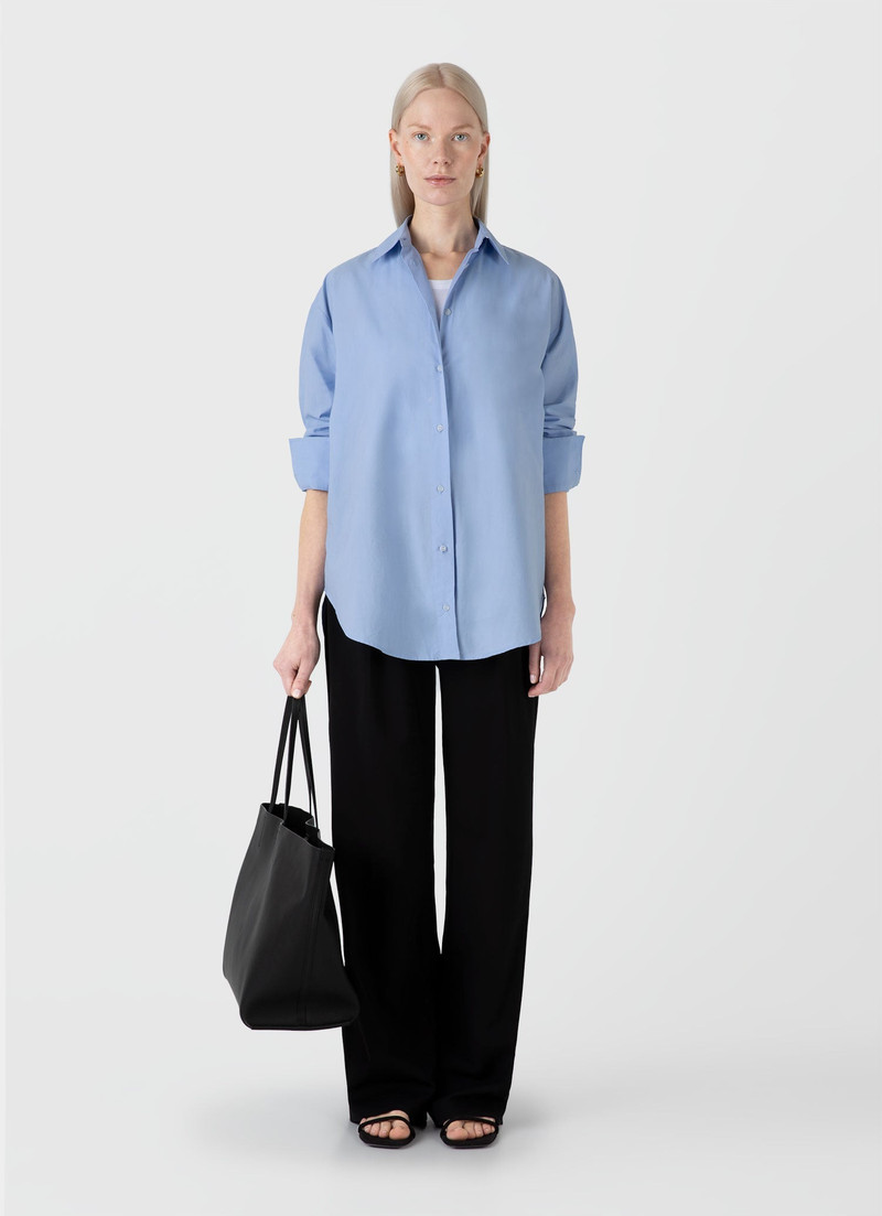 Sunspel Oversized Cotton Poplin Shirt outlook