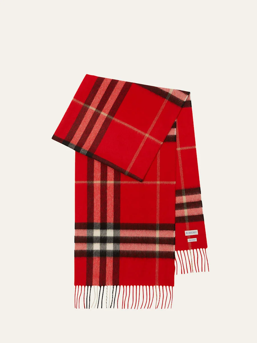 Classic Check Cashmere Scarf - 1