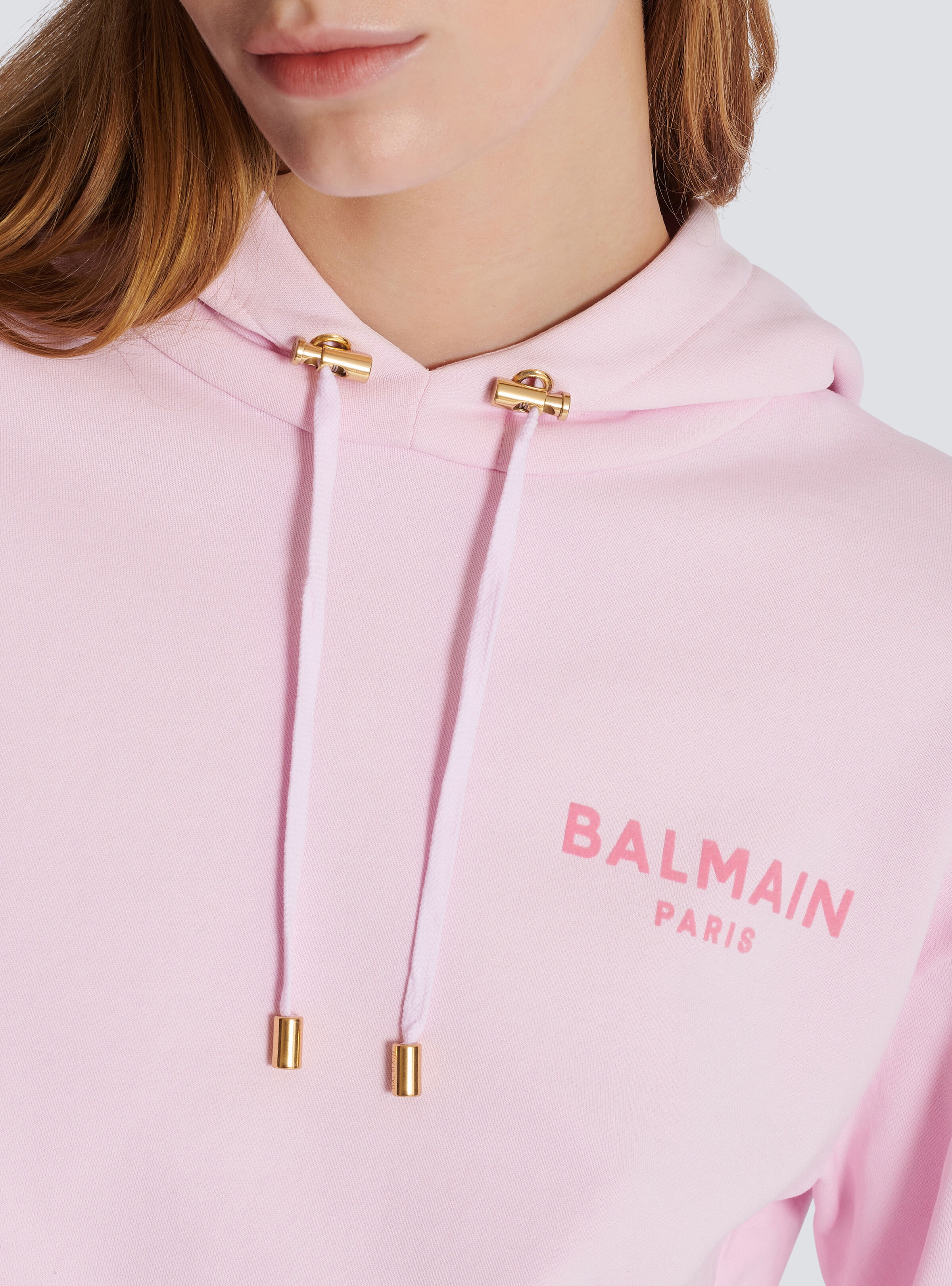 Flocked Balmain Paris hoodie - 8