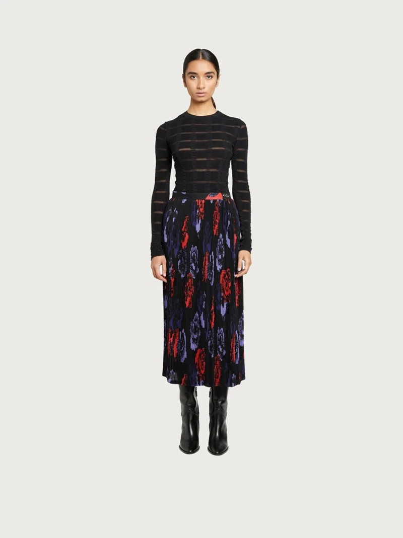 PLEATED WOOL SKIRT 4