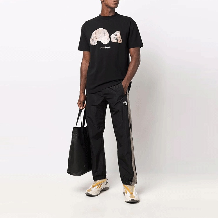 Palm Angels FW21 Spray PA Bear Classic T-shirt 'Black' PMAA001F21JER0271060 - 3