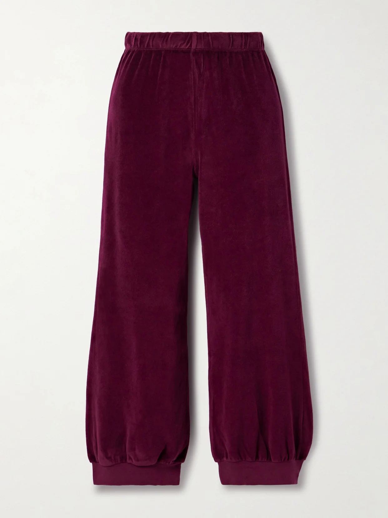 Tosk Cropped Cotton-blend Velour Track Pants - 1