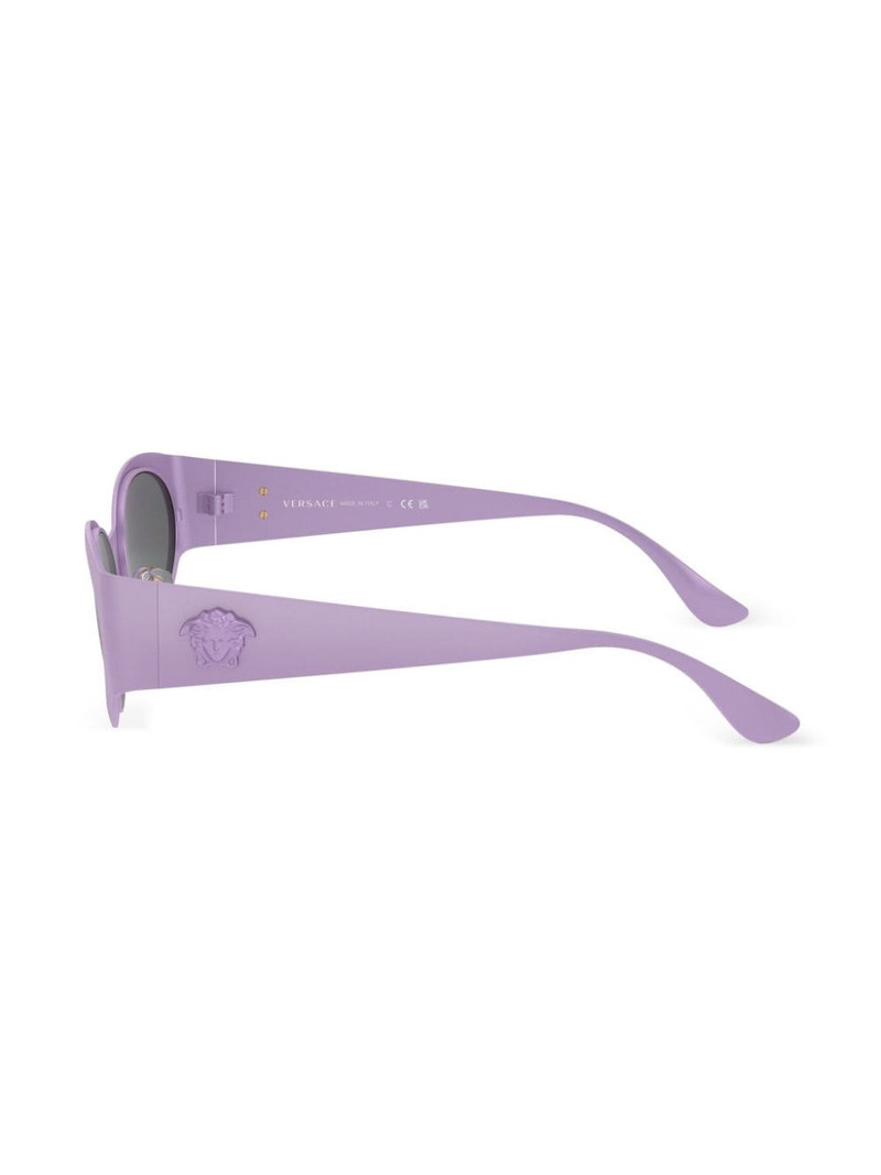 logo-plaque oval-frame sunglasses 3