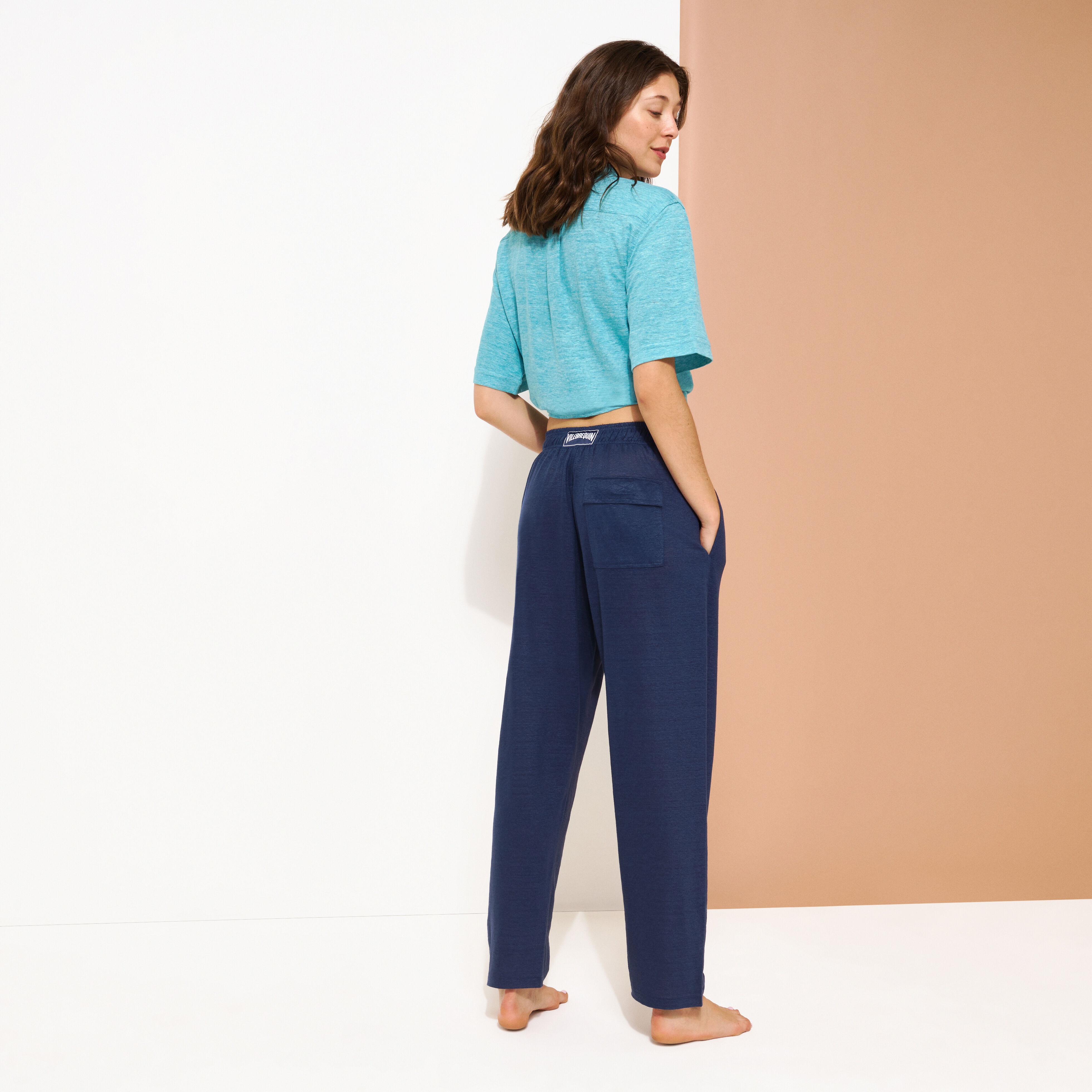 Unisex Linen Pants Solid - 8