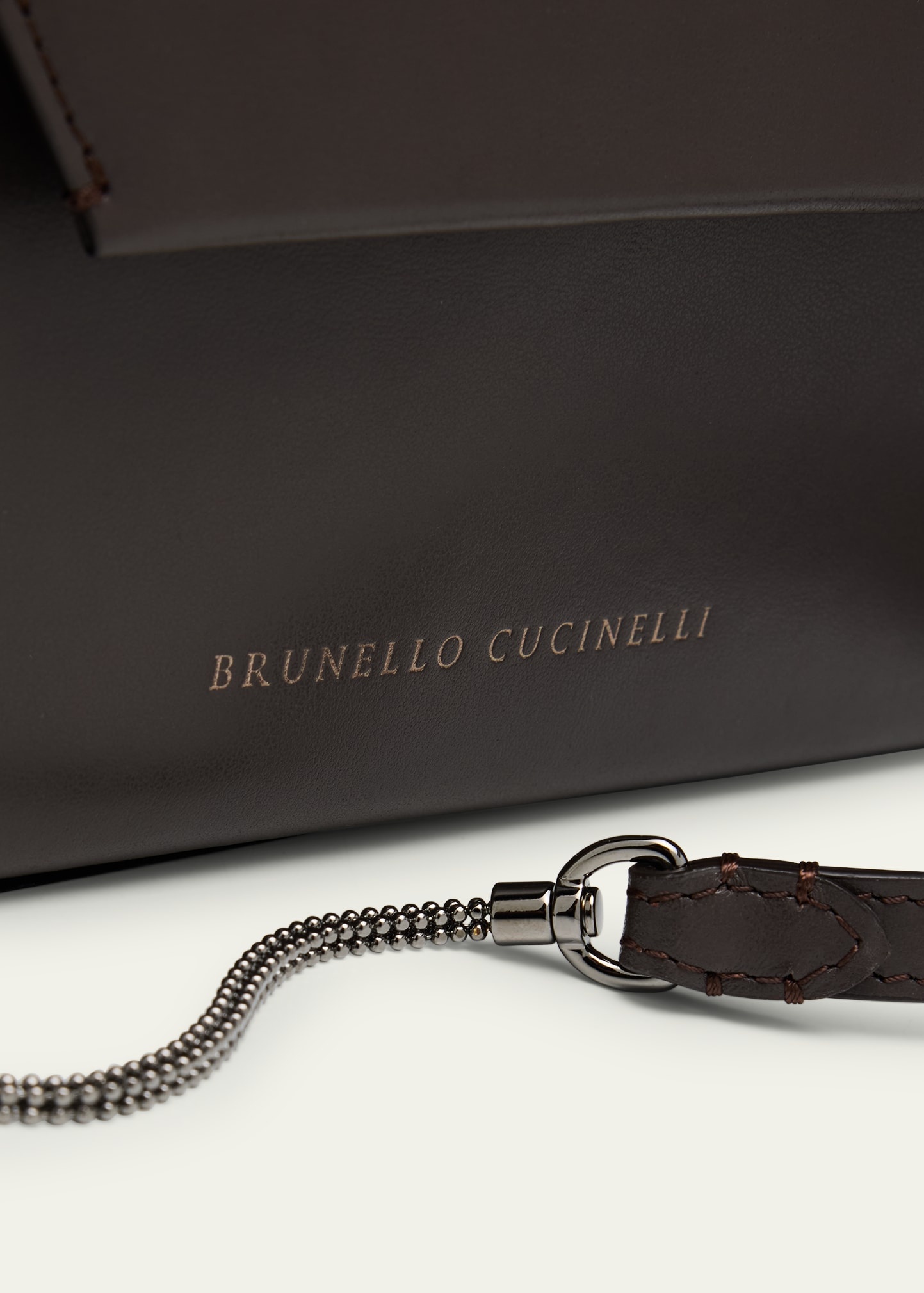 Envelope Flap Leather Clutch Bag - 5