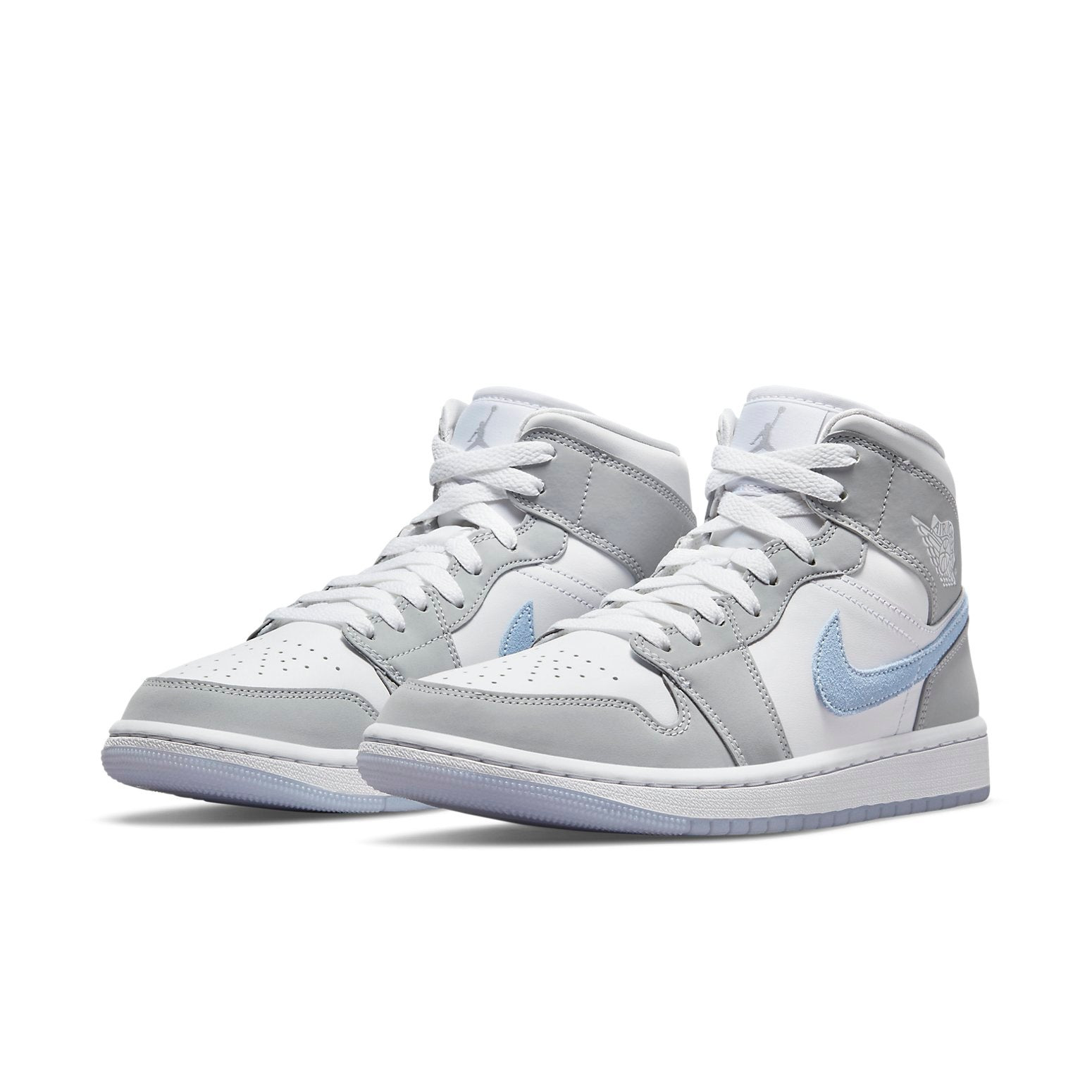(WMNS) Air Jordan 1 Mid 'Wolf Grey Aluminum' BQ6472-105 - 3