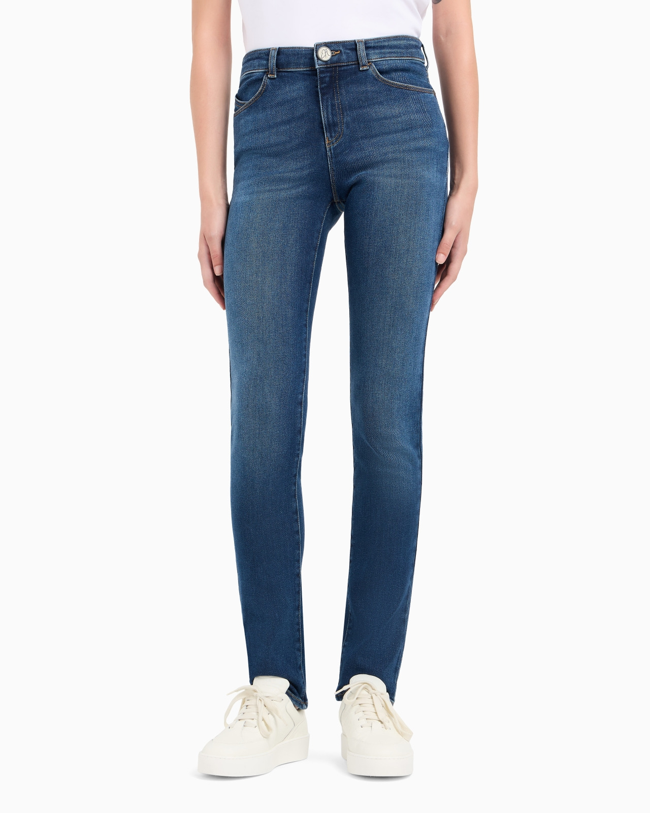ASV J18 high-waisted skinny-leg jeans in a worn-look organic stretch denim - 2