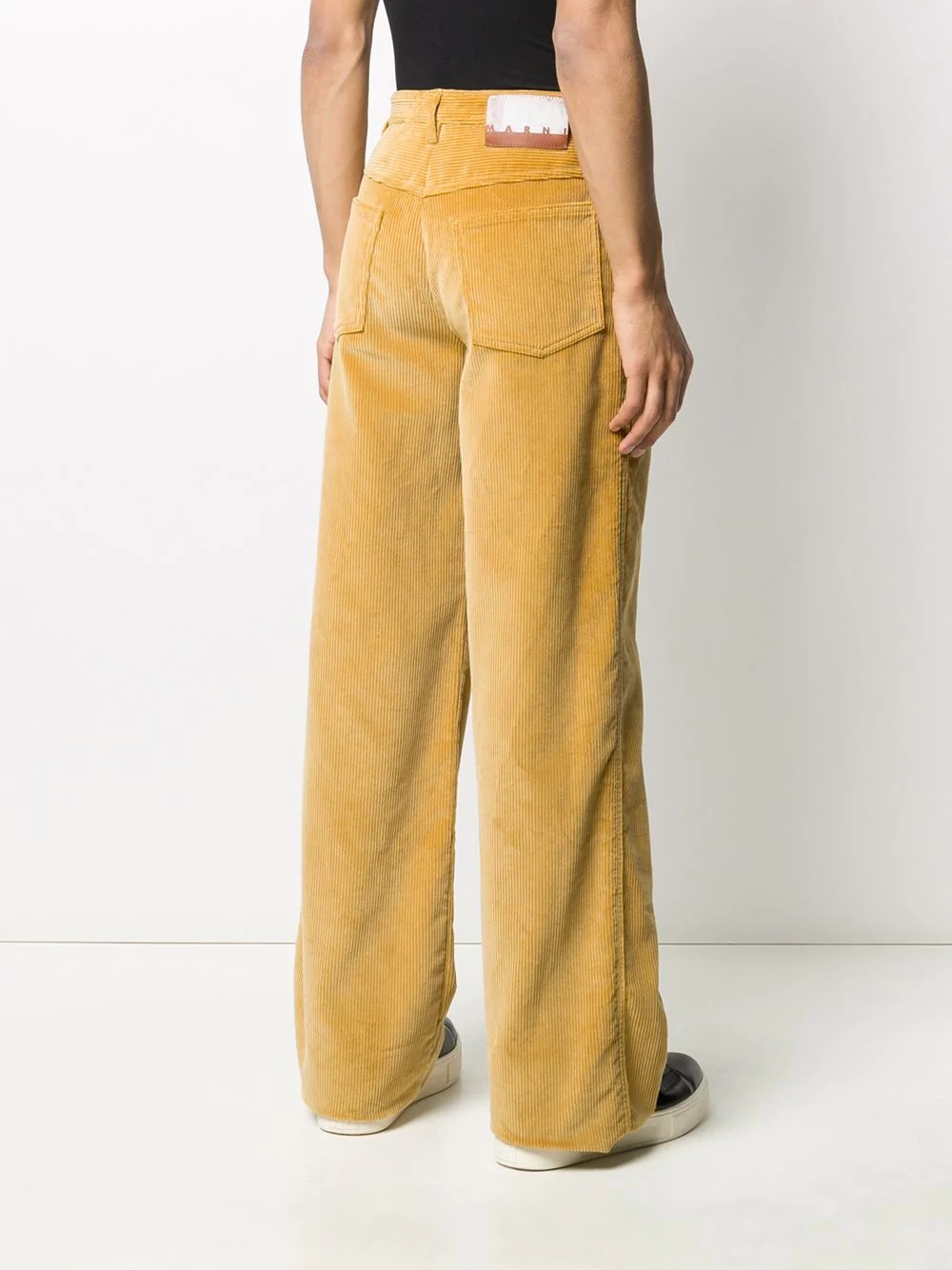 flared leg corduroy trousers - 4