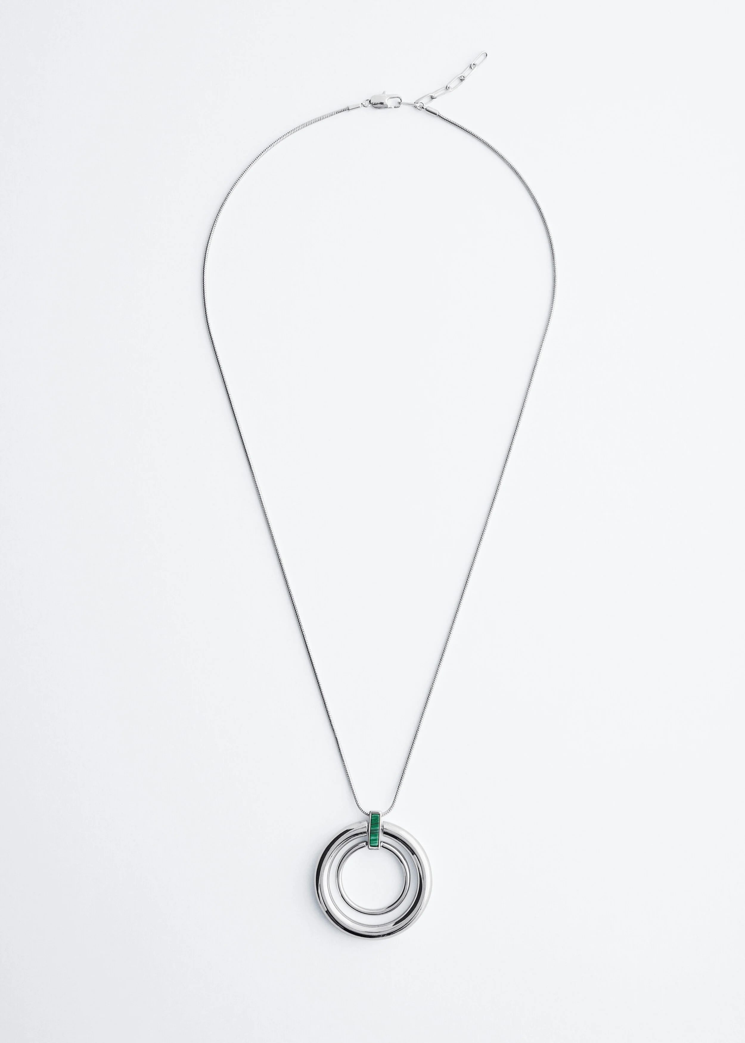Double-Circle Pendant Necklace - 1